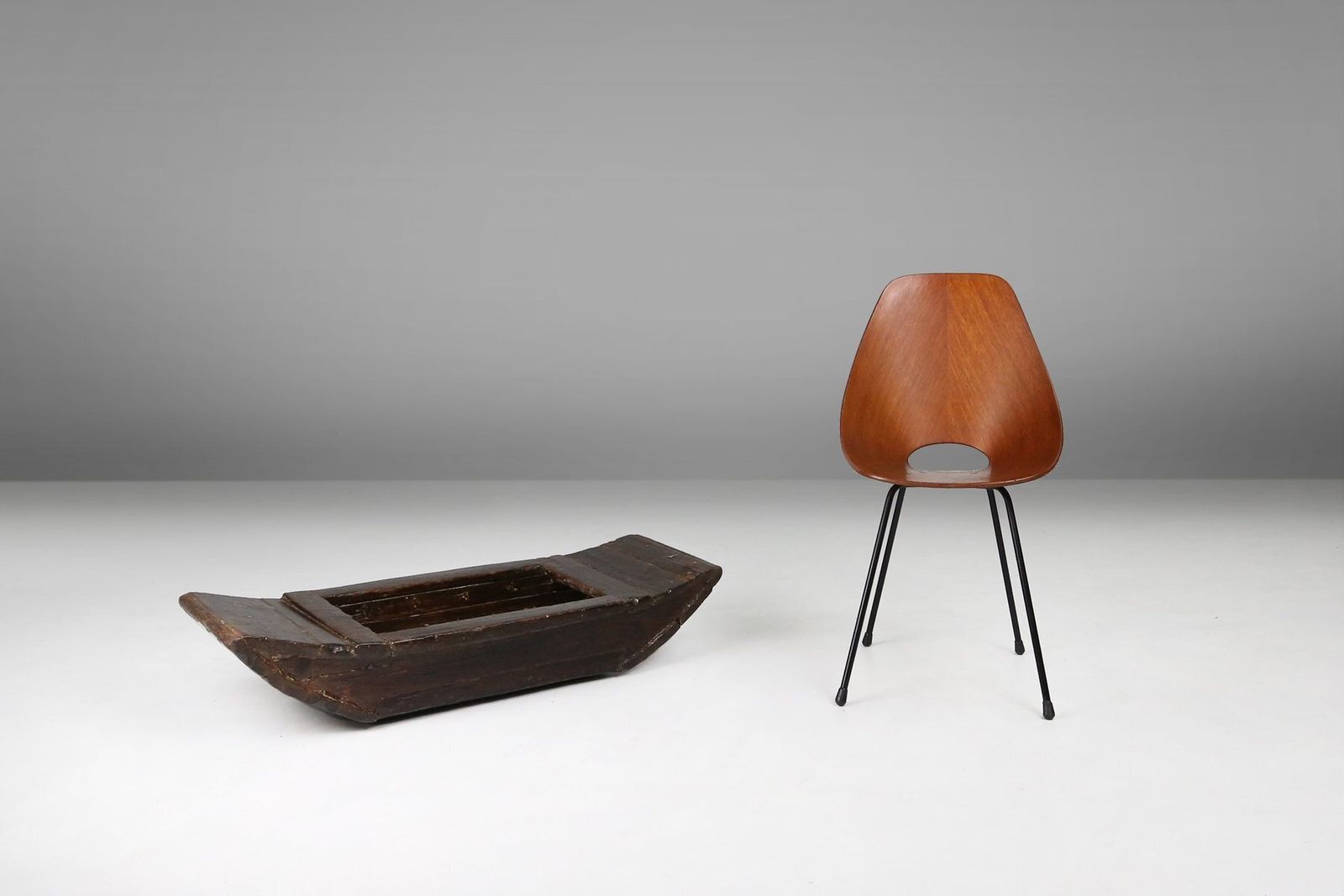 Wabi Wabi Handmade Wooden Trough Or Vessel, France, 19th Century photo furniture
