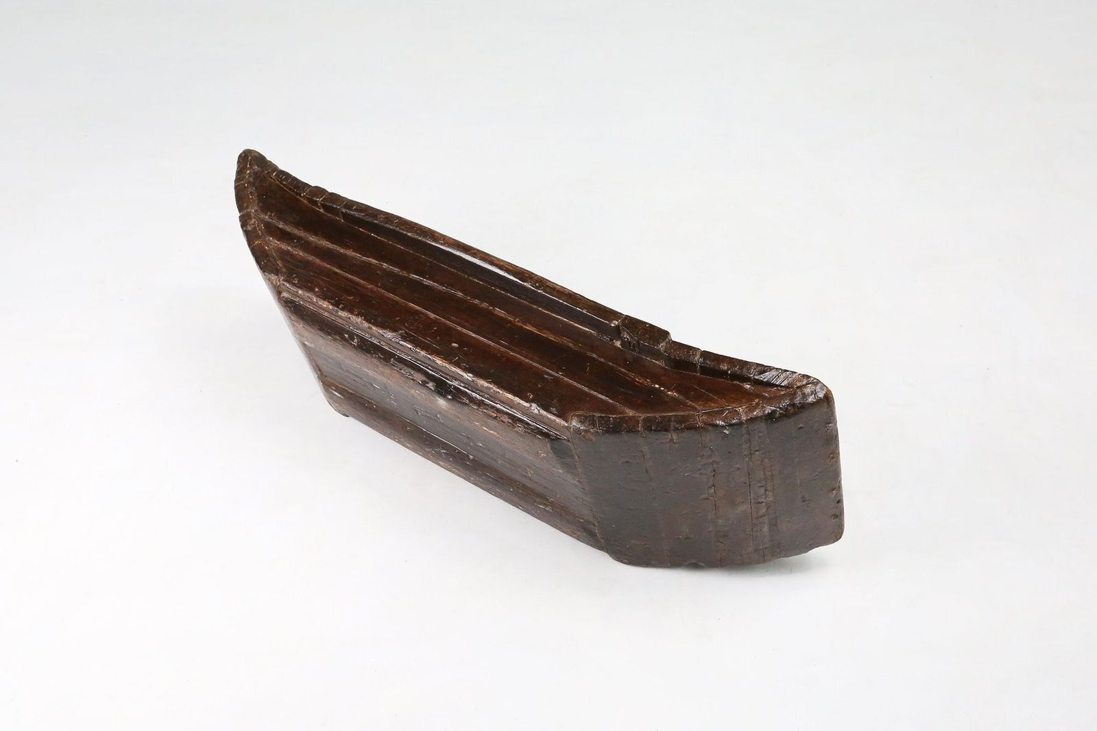 Wabi Wabi Handmade Wooden Trough Or Vessel, France, 19th Century photo vintage