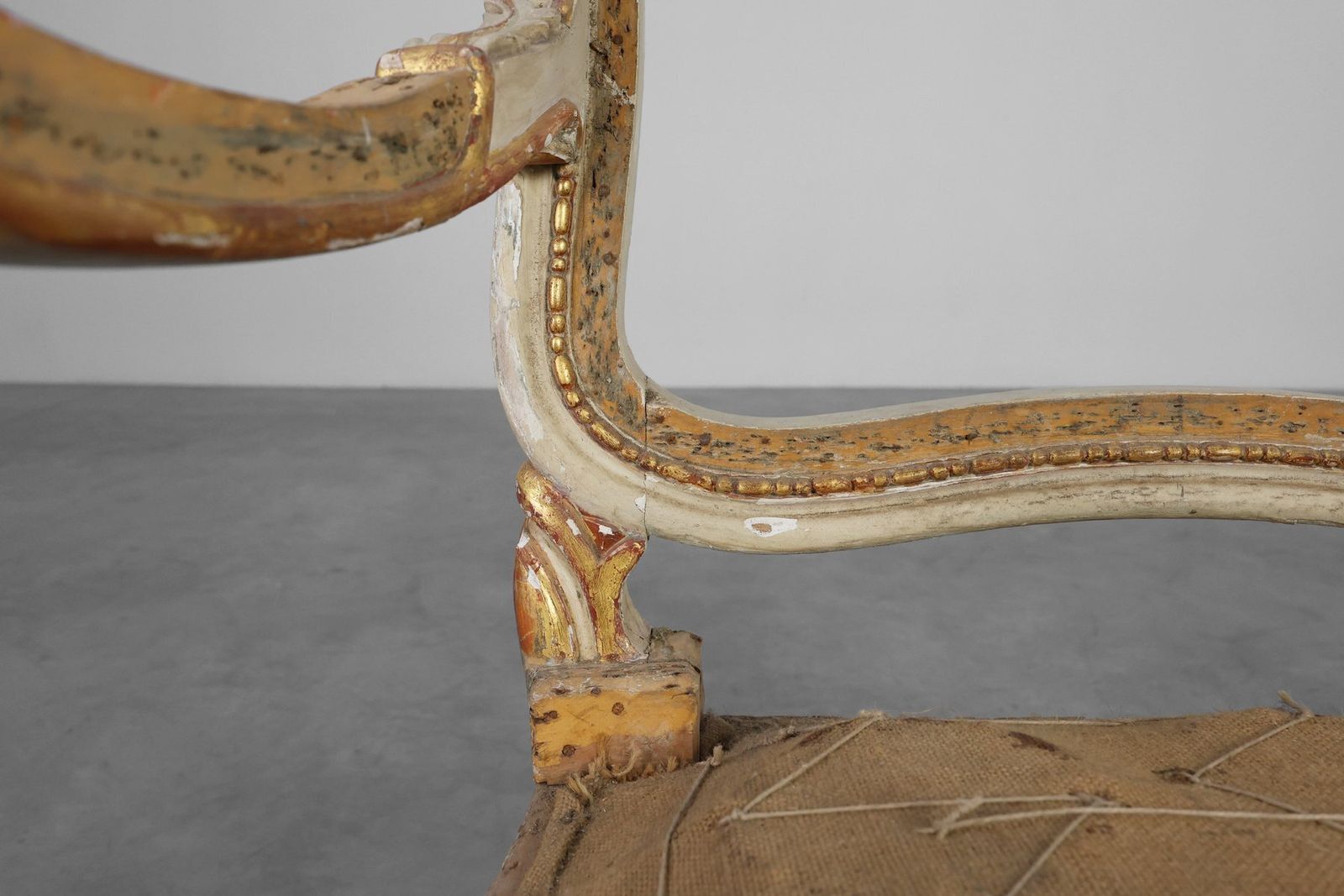Antique French Louis XV Armchair In Carved Wood, 1800s photo vinterior