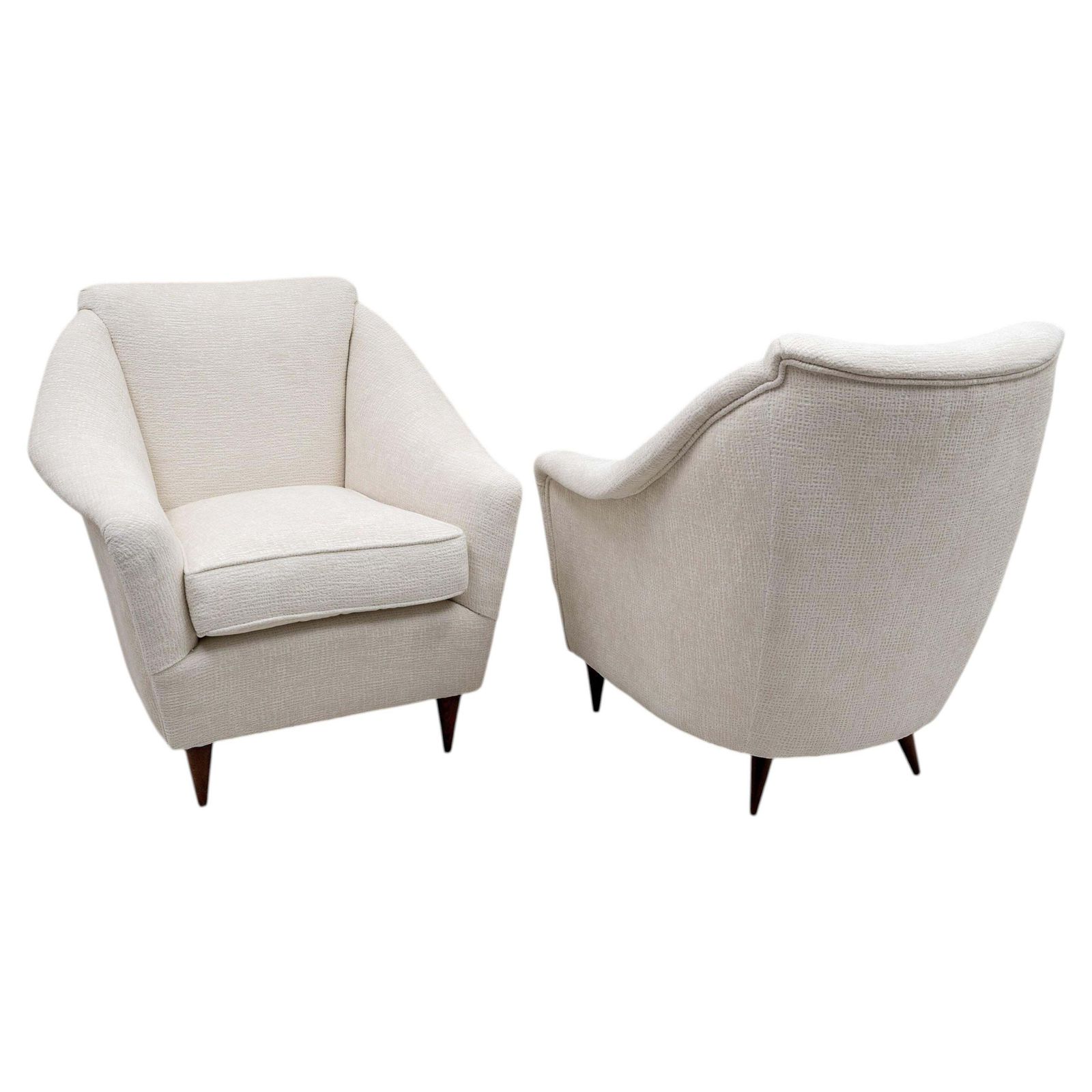 Pair Of Ico Parisi Midcentury Modern Italian Armchairs For Ariberto Colombo, 50s