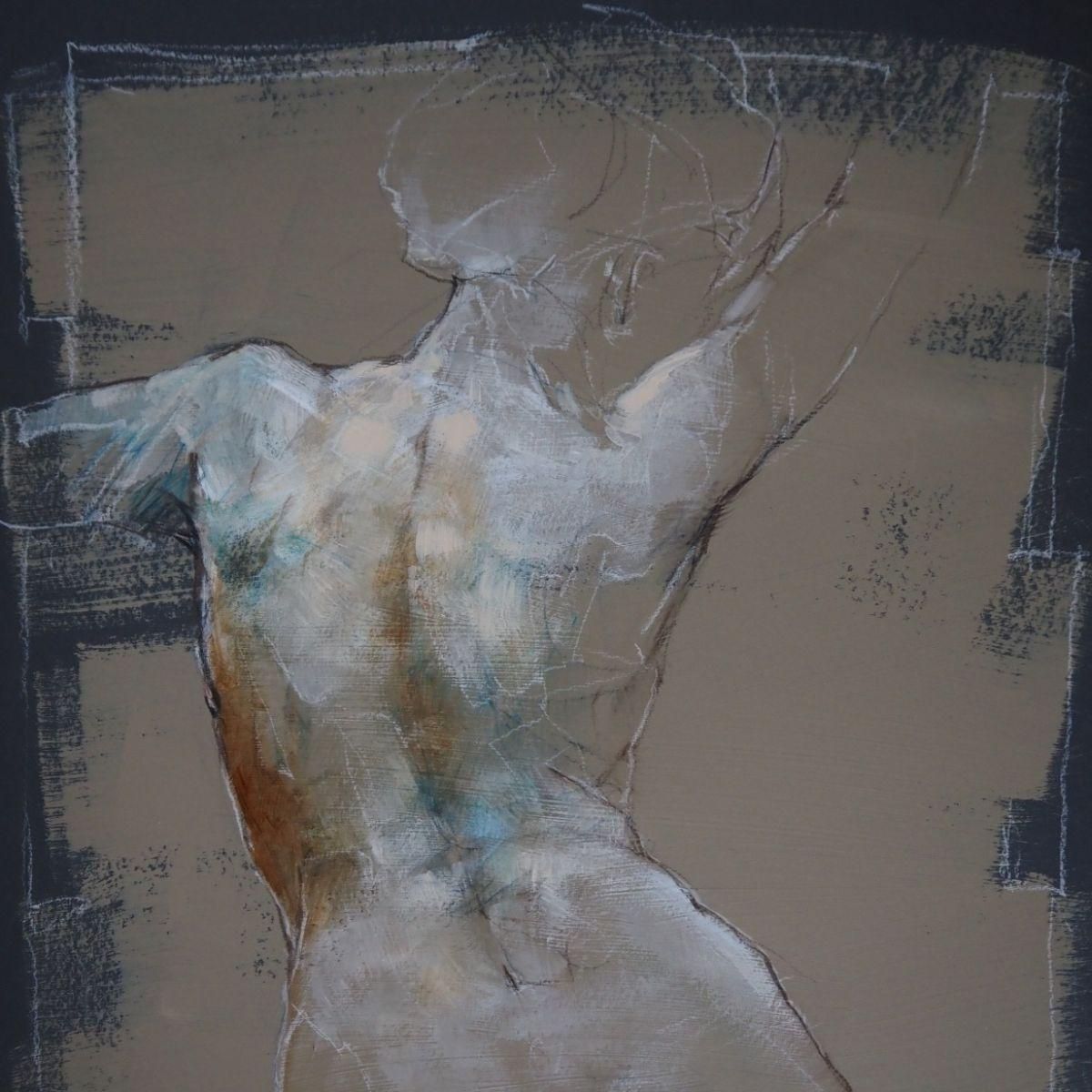 Michał Bajsarowiczoriginal Nude Female Figure Drawing   Mixed Media Paper Artwork By Polish Artist2026 photo Art