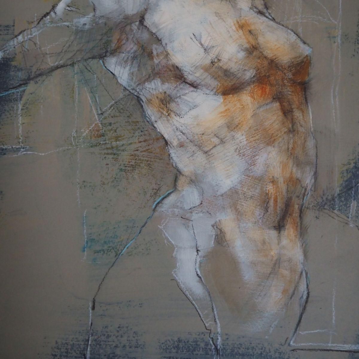 Michał Bajsarowiczoriginal Nude Female Figure Drawing   Mixed Media Paper Artwork By Polish Artist2026 photo 578.0