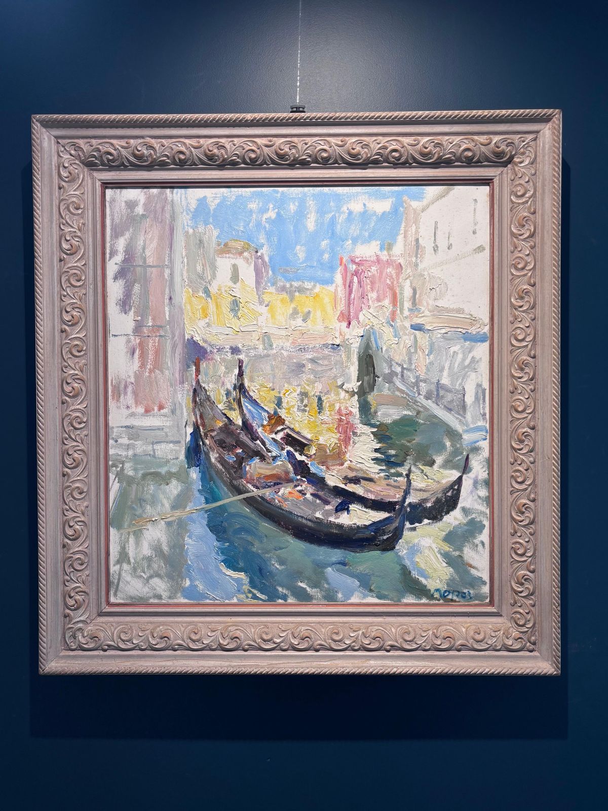 Georgij Moroz" Due Gondole " Venezia Olio Su Tela Cm. 55 X 60 19991999 photo 4003.0