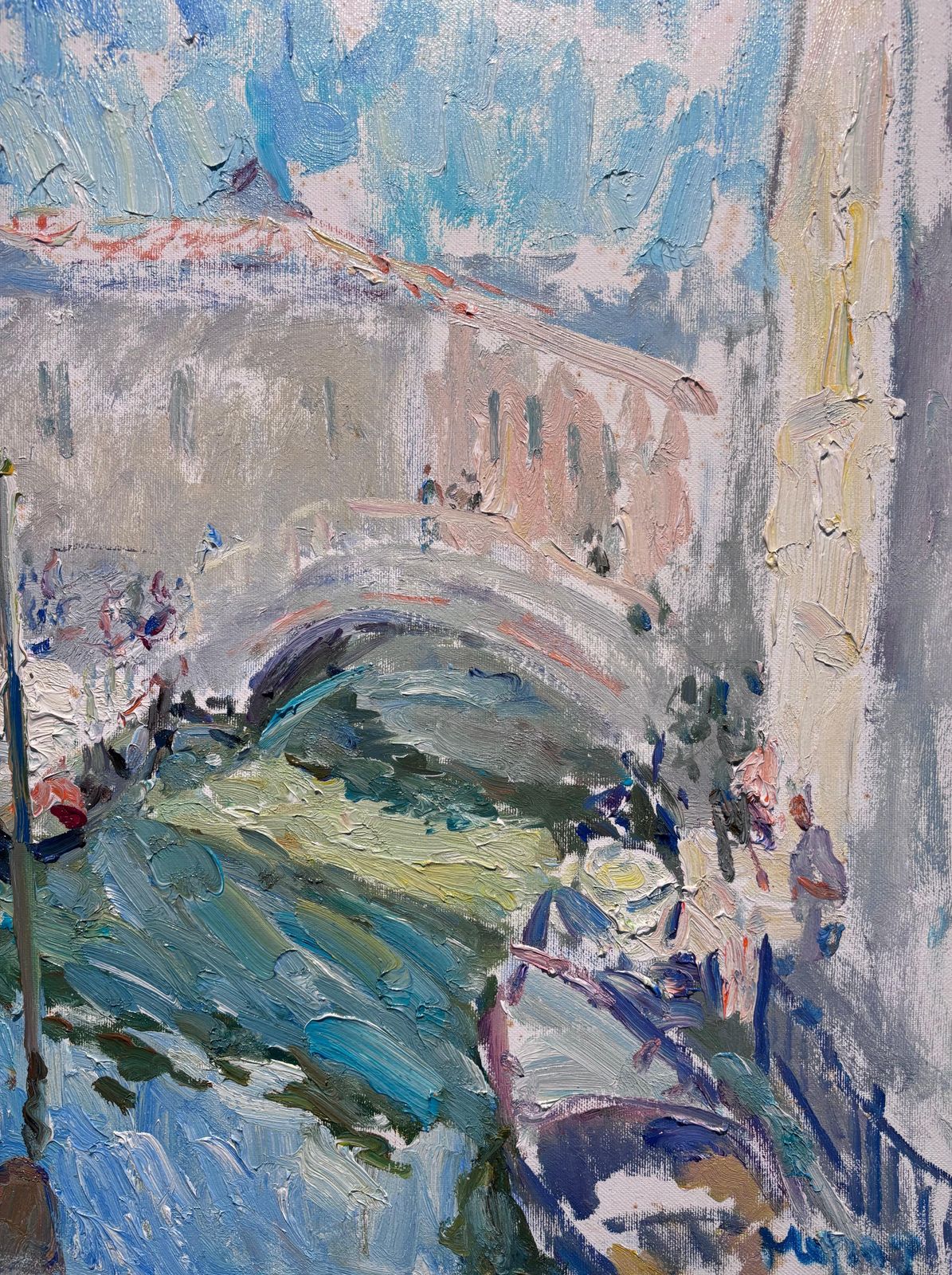 Georgij Moroz" Vicino Al Ponte Di Rialto " Venezia Cm. 55 X 60 1999 photo for sale