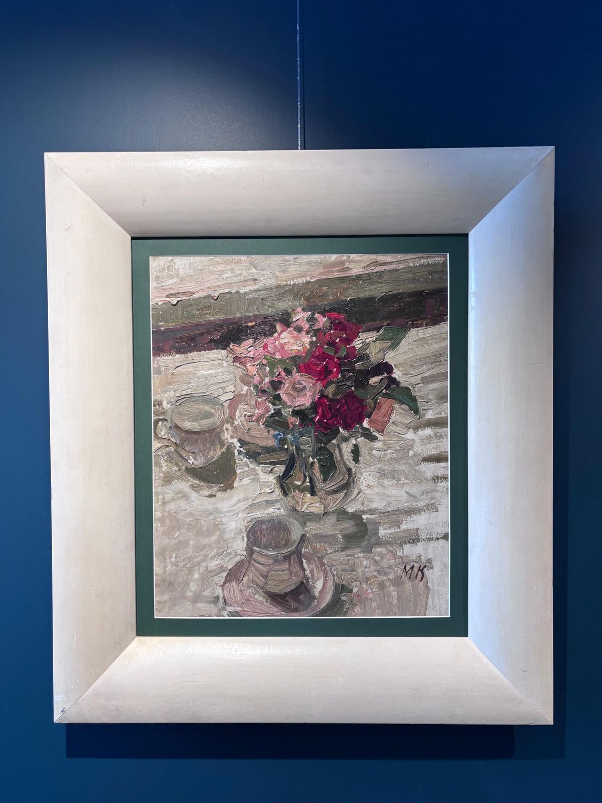 Maya Kopitzevavaso Di Rose , Rosa E Rosse   Olio Su Cartone Cm. 40 X 49 1980 Ca1980 photo furniture