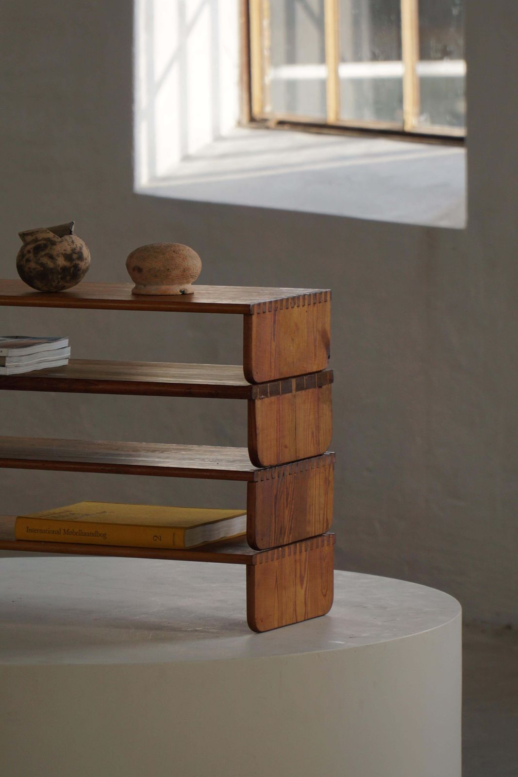 photo for sale Swedish Modern, Set Of 4 Multifunctional Shelves In Pine, Late 19th Century