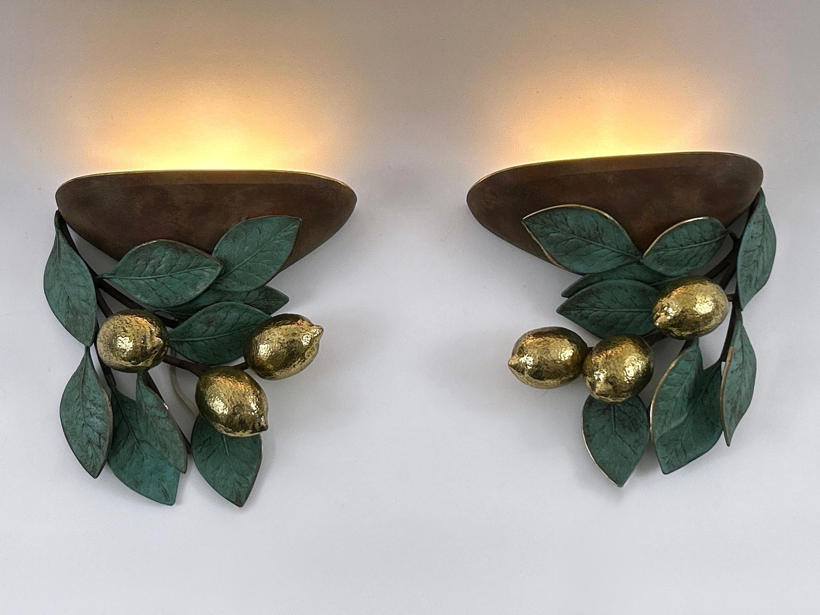Set Of Two Rare & Amazing Mid Century Brass Lemon Sconces By Hans Möller 1970s photo furniture