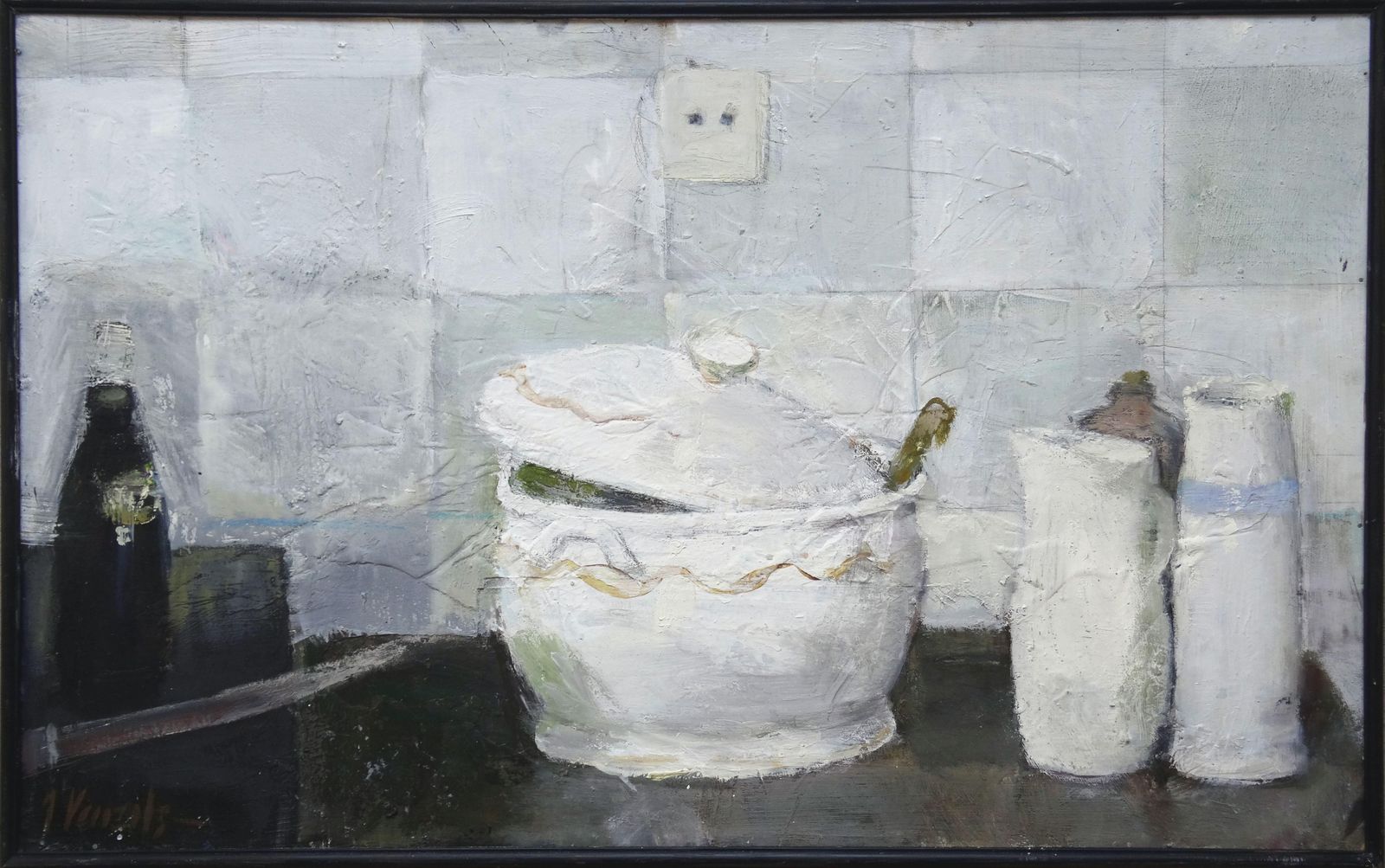 Imants Vecozolsstill Life In Kitchen. Oil On Plywood. 50x80 Cm2010 photo furniture