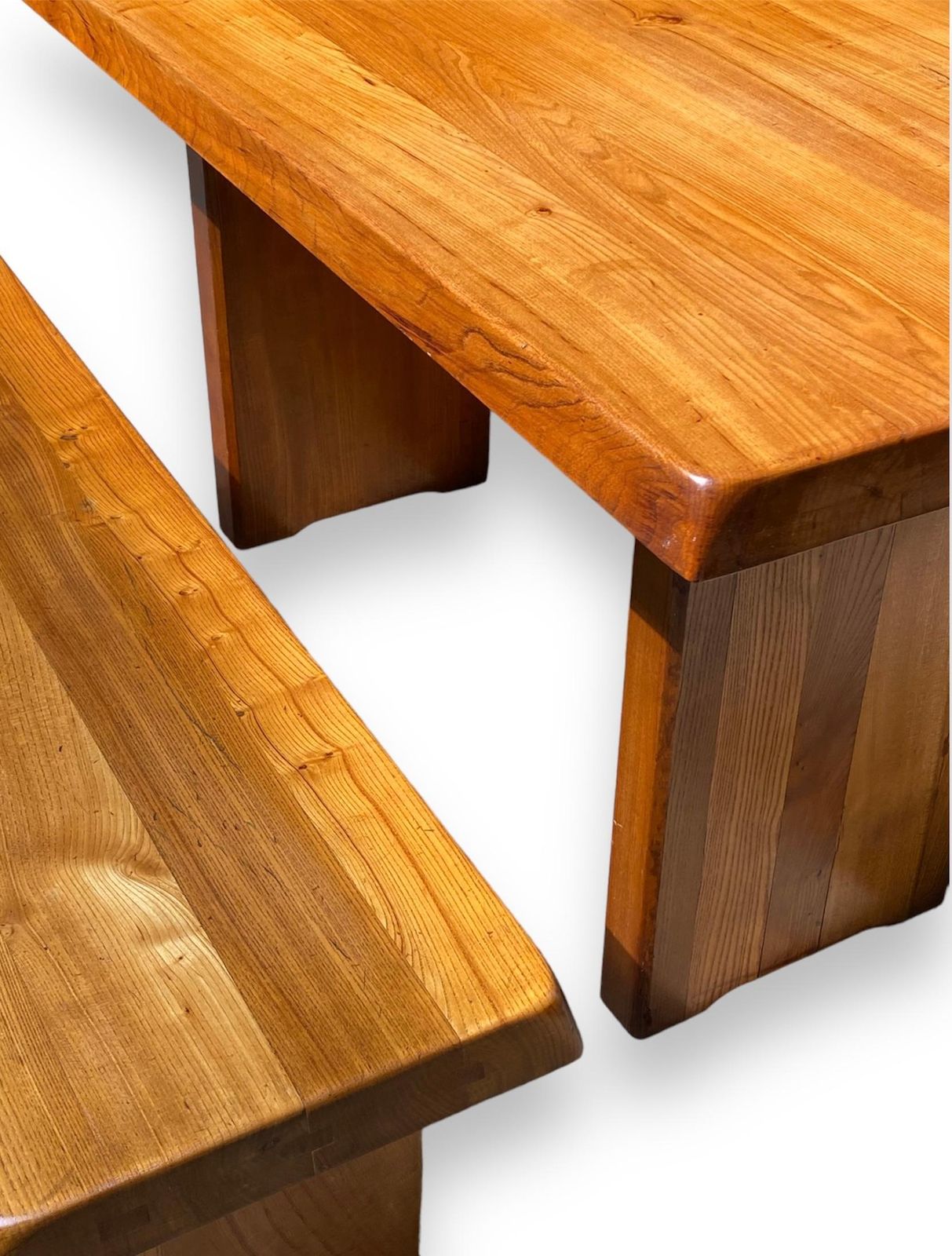 photo vintage Pierre Chapo   T14a Table And Benches Set   Circa 1970