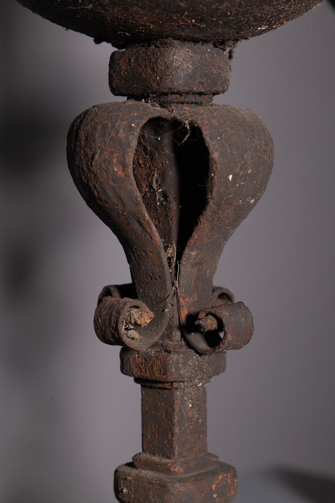 Pair Of Antique Italian Wrought Iron Torch Holders For Outdoor Use photo vintage