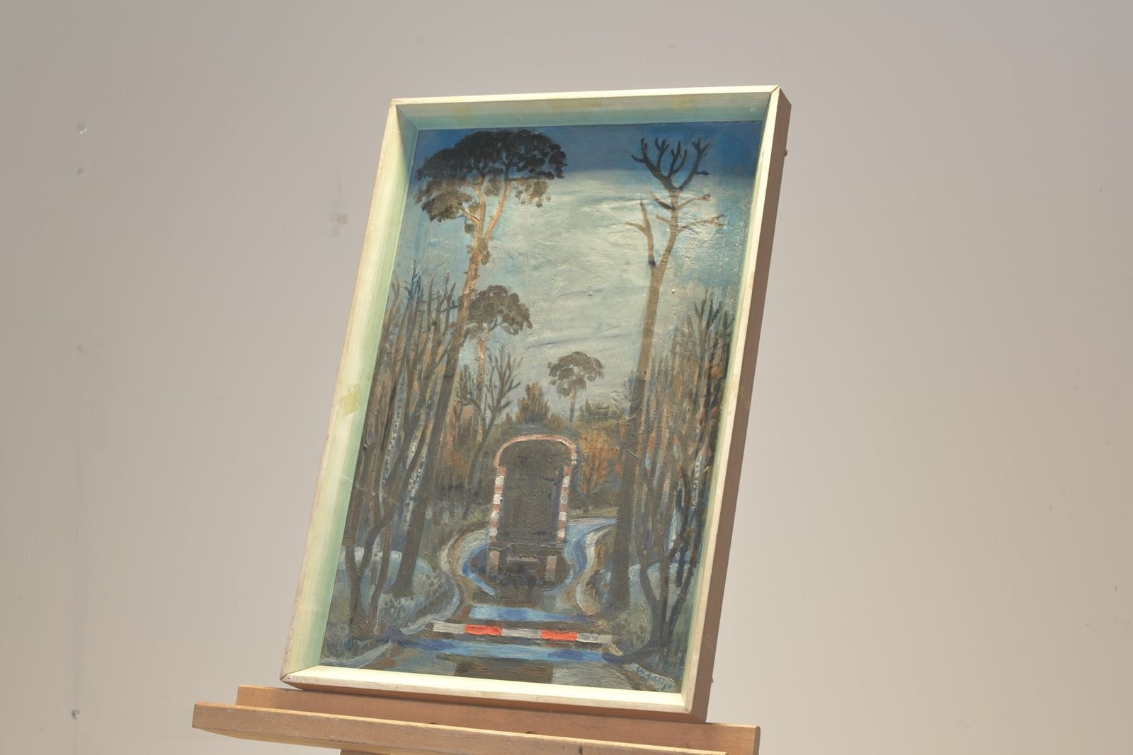 Endstation, Wilhelm Schläger, 1967, Oil On Canvas In Original Frame photo furniture