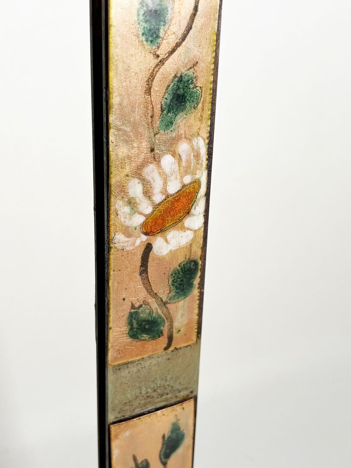 Metal Lamp With Floral Decoration, France, 1970 photo buy