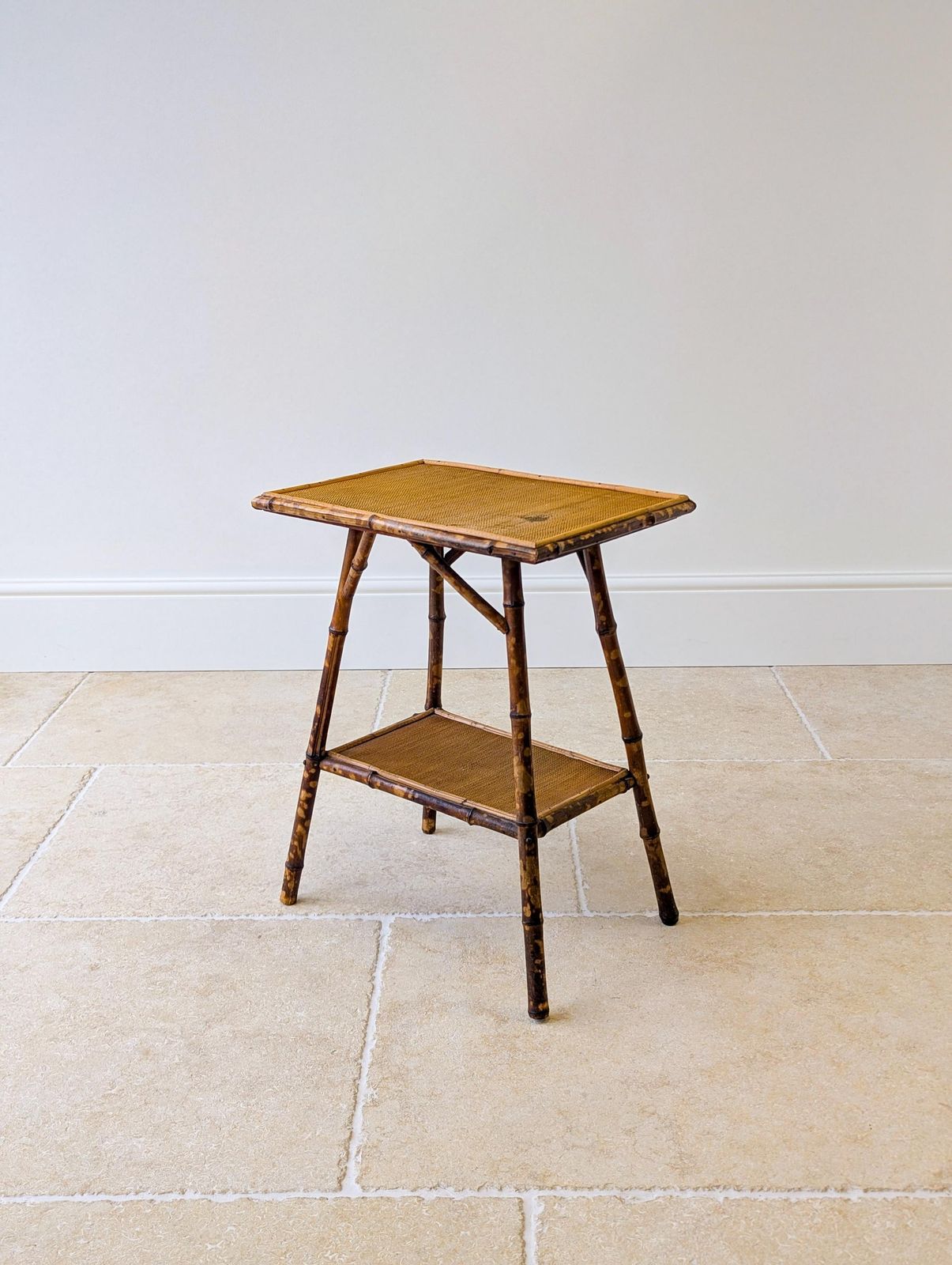 photo vinterior Antique Victorian Bamboo Occasional Table C.1890