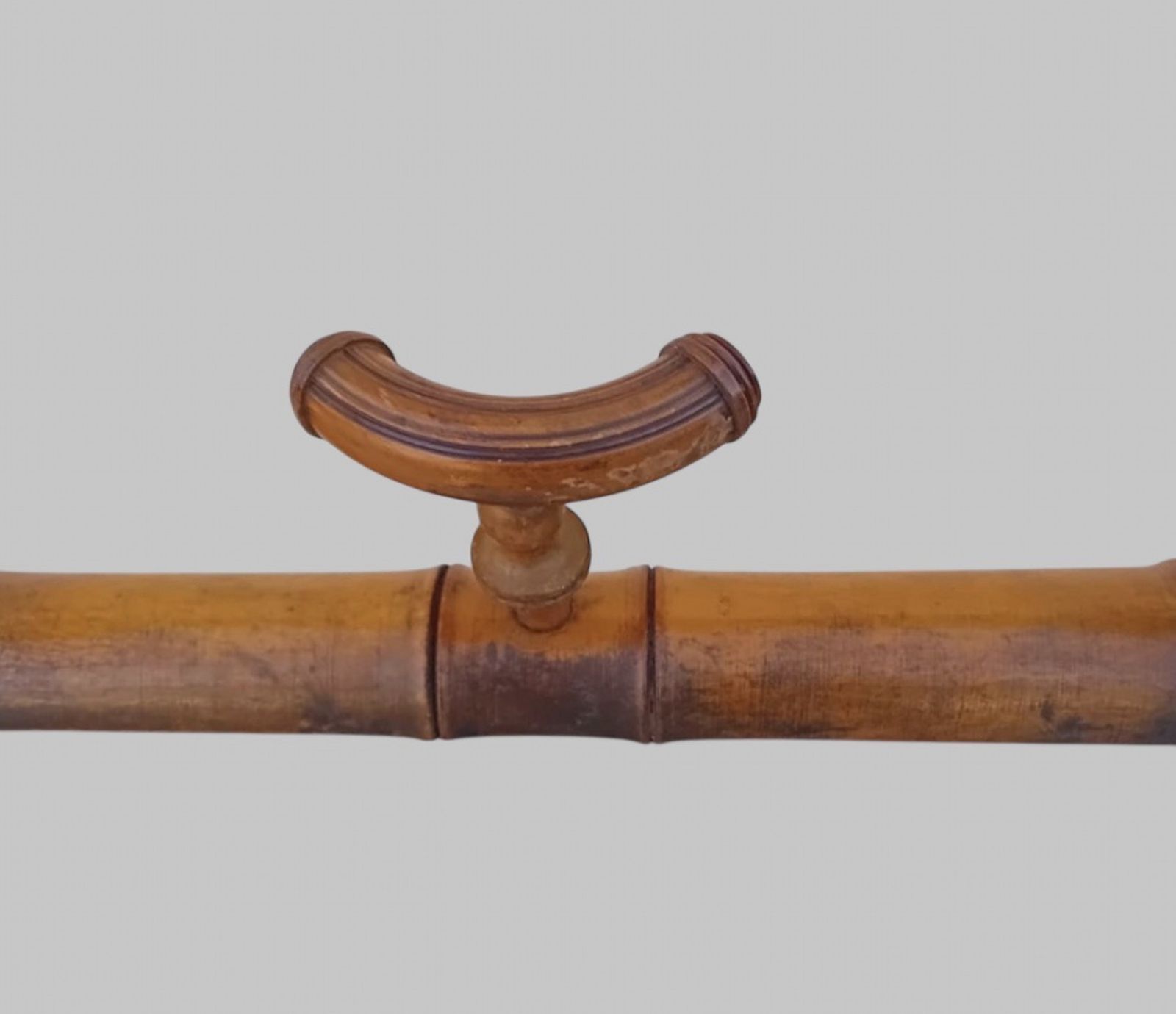 French Antique Faux Bamboo Wall Coat Rail photo vinterior