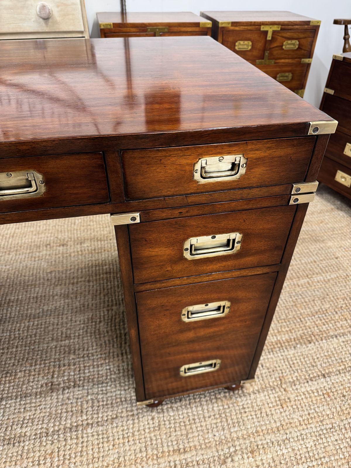 Vintage Mahogany Campaign Desk photo 1700.0