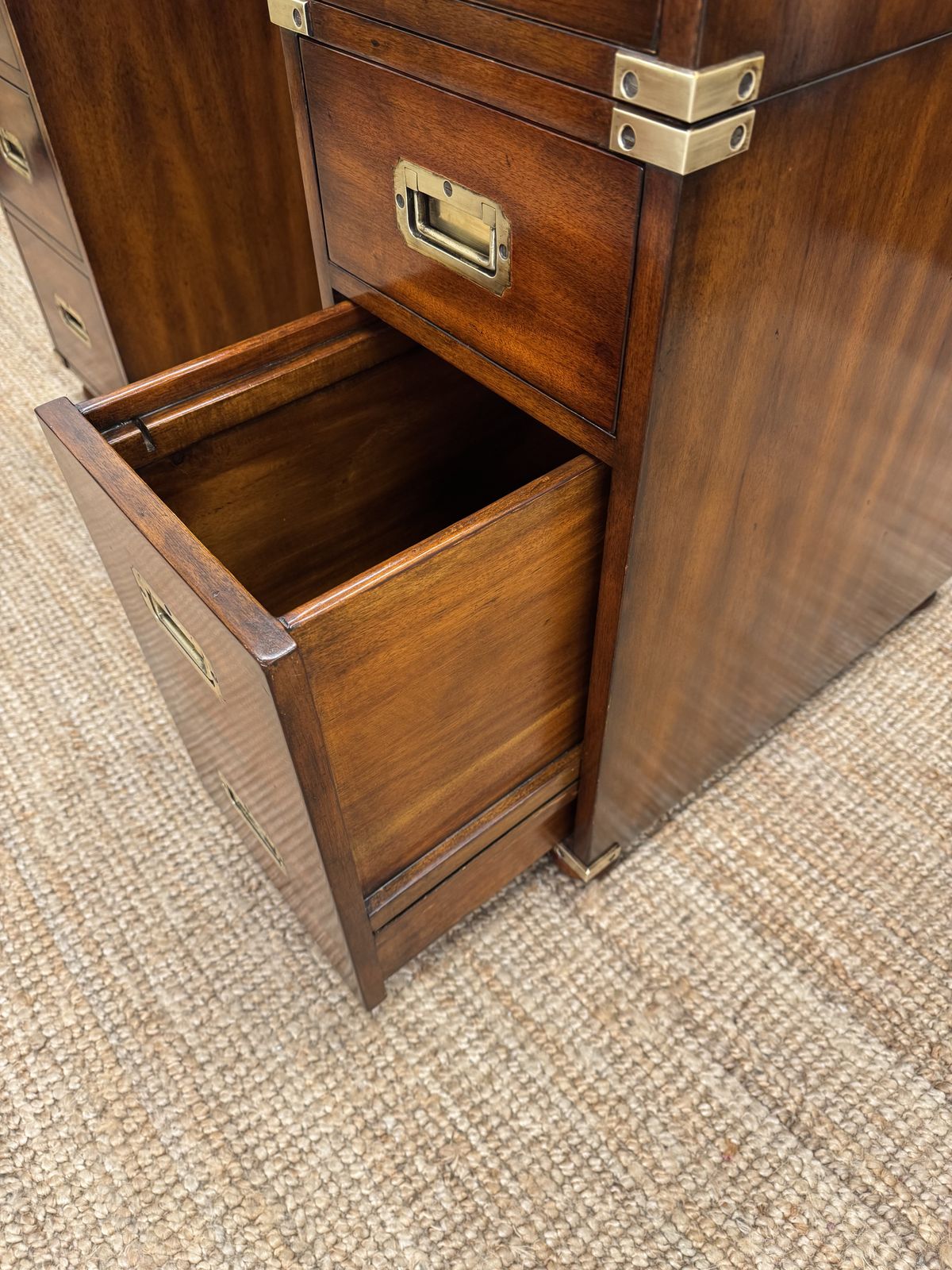 Furniture Vintage Mahogany Campaign Desk photo
