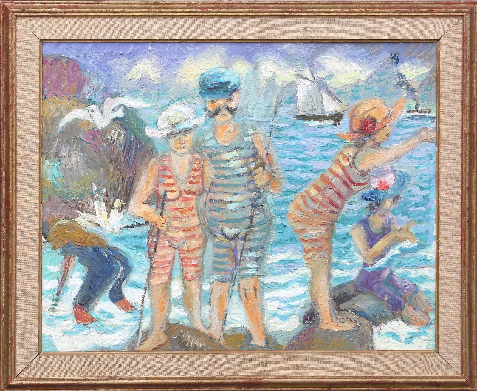 Original Swedish Oil On Panel – “Summer” By Lars Ljungquis 2008 – Vintage & Framed – 61.5 × 75 Cm (24.2" × 29.5")