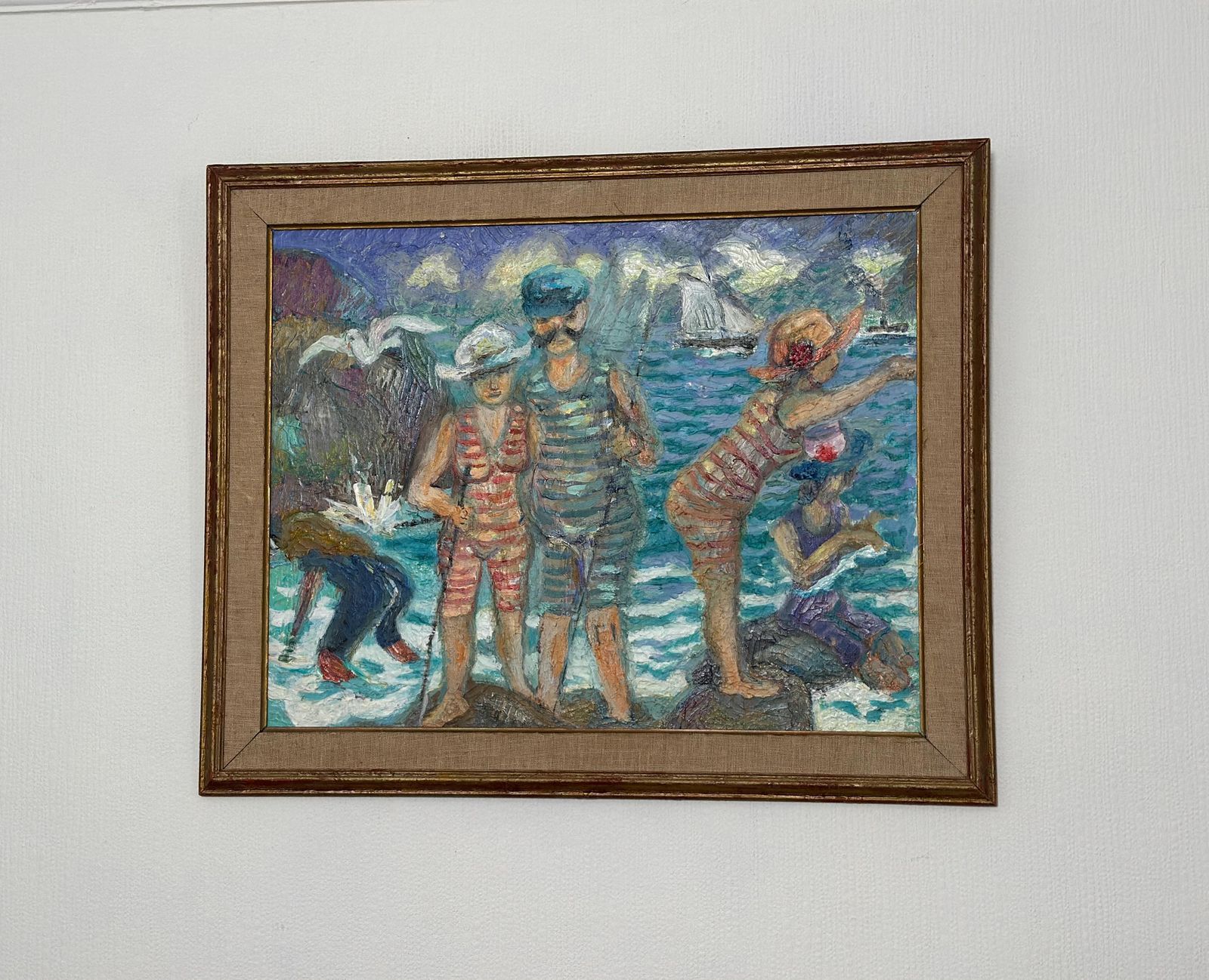 photo buy Original Swedish Oil On Panel – “Summer” By Lars Ljungquis 2008 – Vintage & Framed – 61.5 × 75 Cm (24.2" × 29.5")