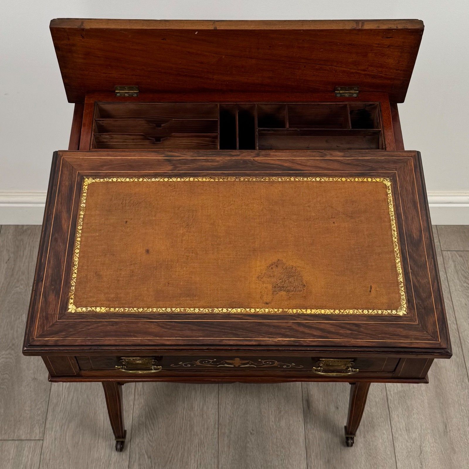 Furniture Antique 19th Century Unique Davenport Desk In Rosewood photo