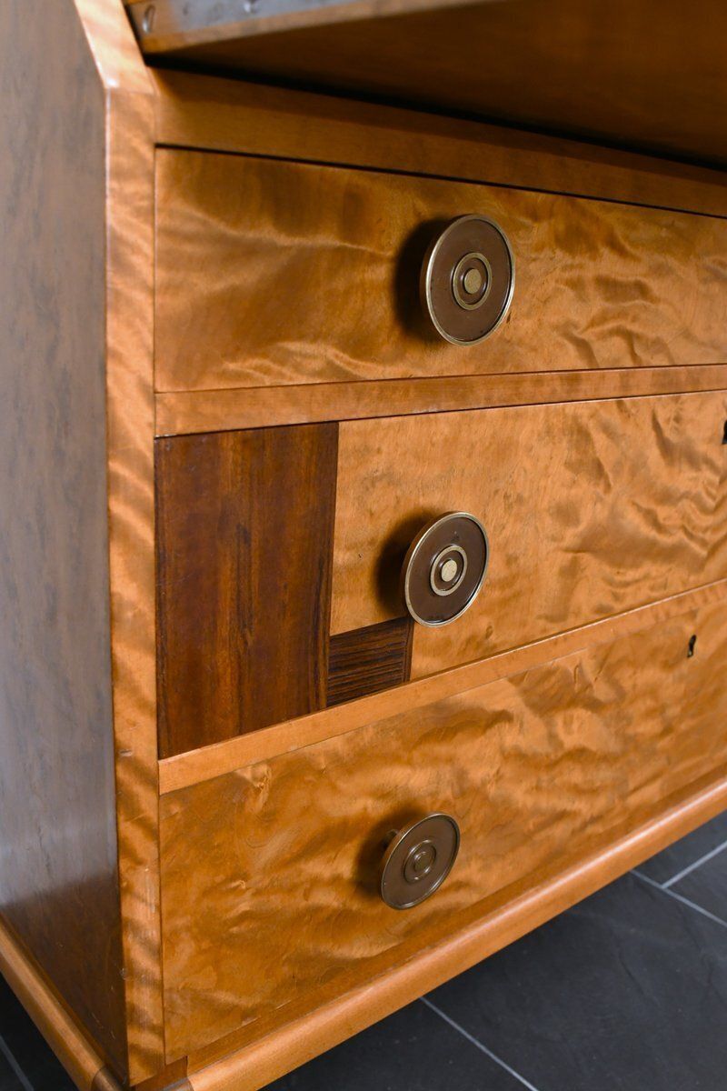 Swedish Grace Flamed Birch And Macassar Secretaire From Svenska Möbelfabrikerna, Late 1920s photo buy