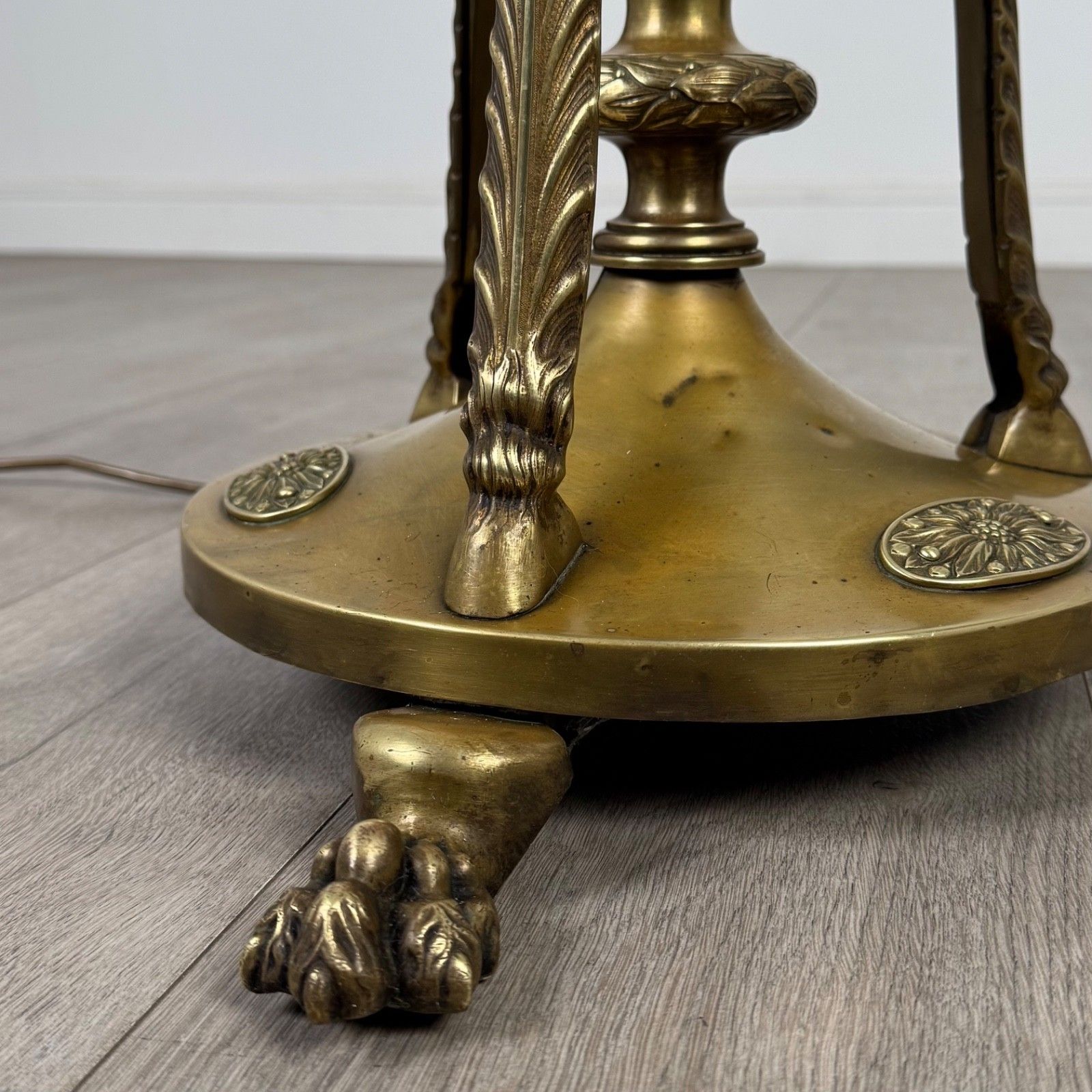 Antique 19th Century Decorative Brass Floor Standing Lamp ( Af 5278 ) photo buy