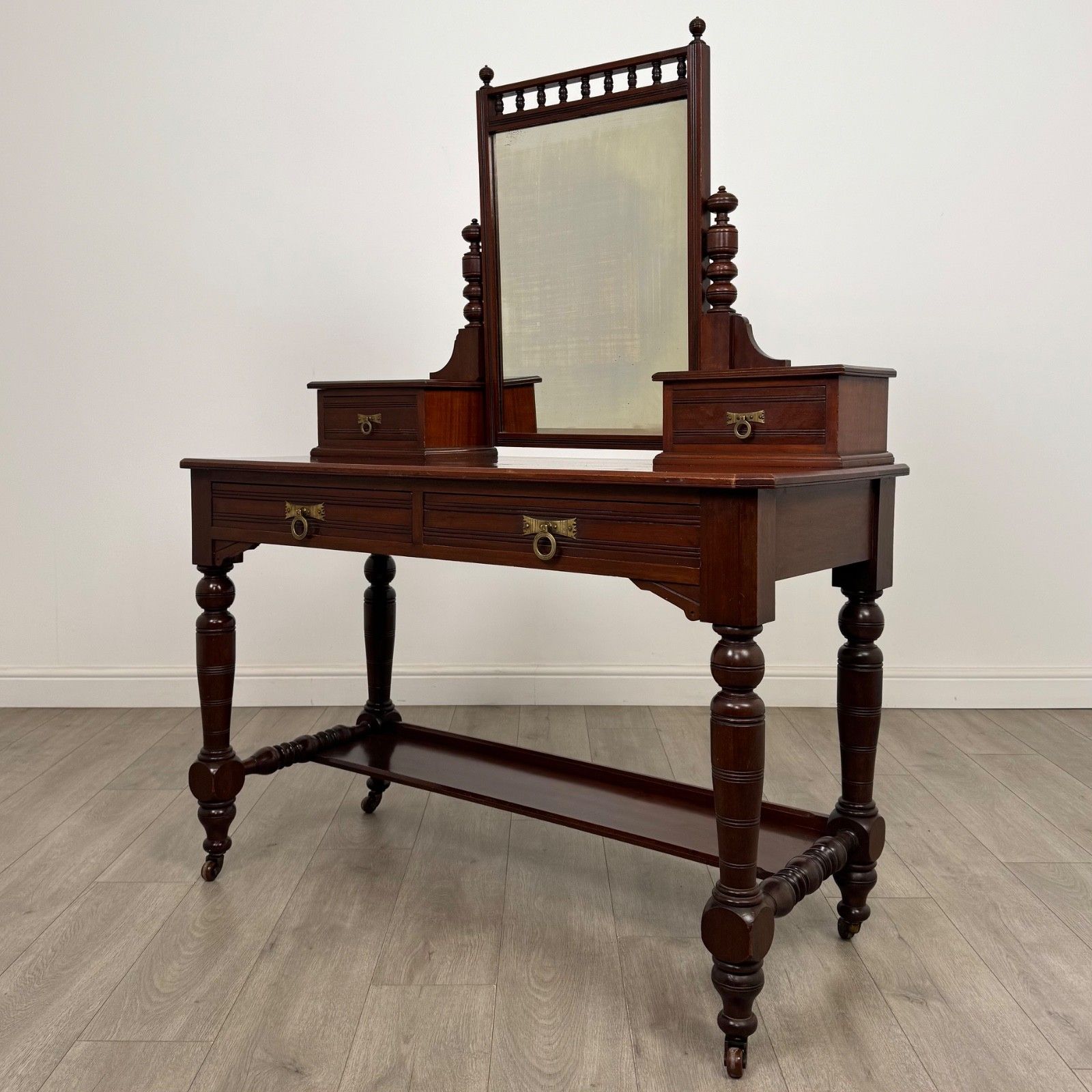 Antique 20th Century Edwardian Dressing Table In Mahogany ( Af 5238 ) photo furniture
