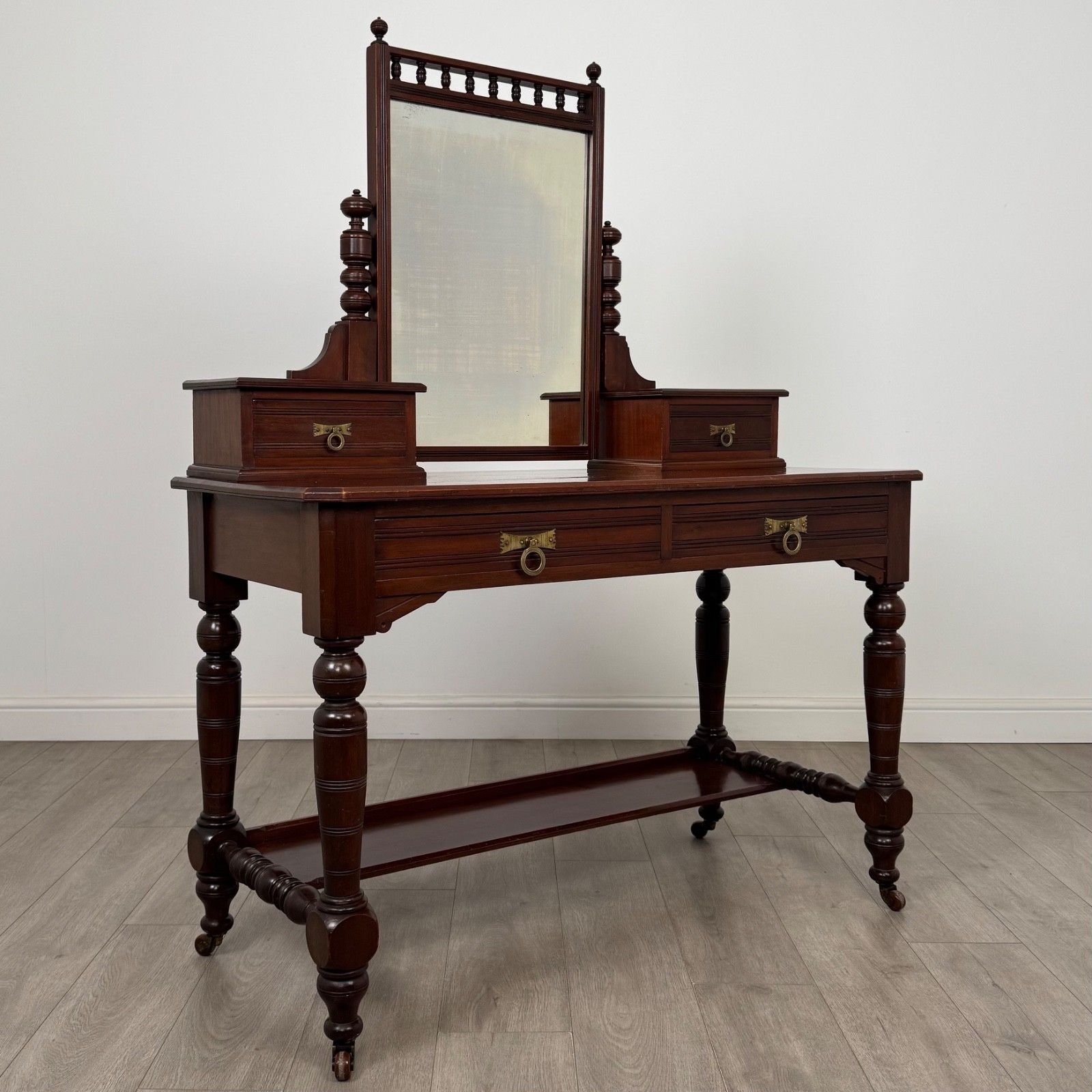 Antique 20th Century Edwardian Dressing Table In Mahogany ( Af 5238 ) photo vintage