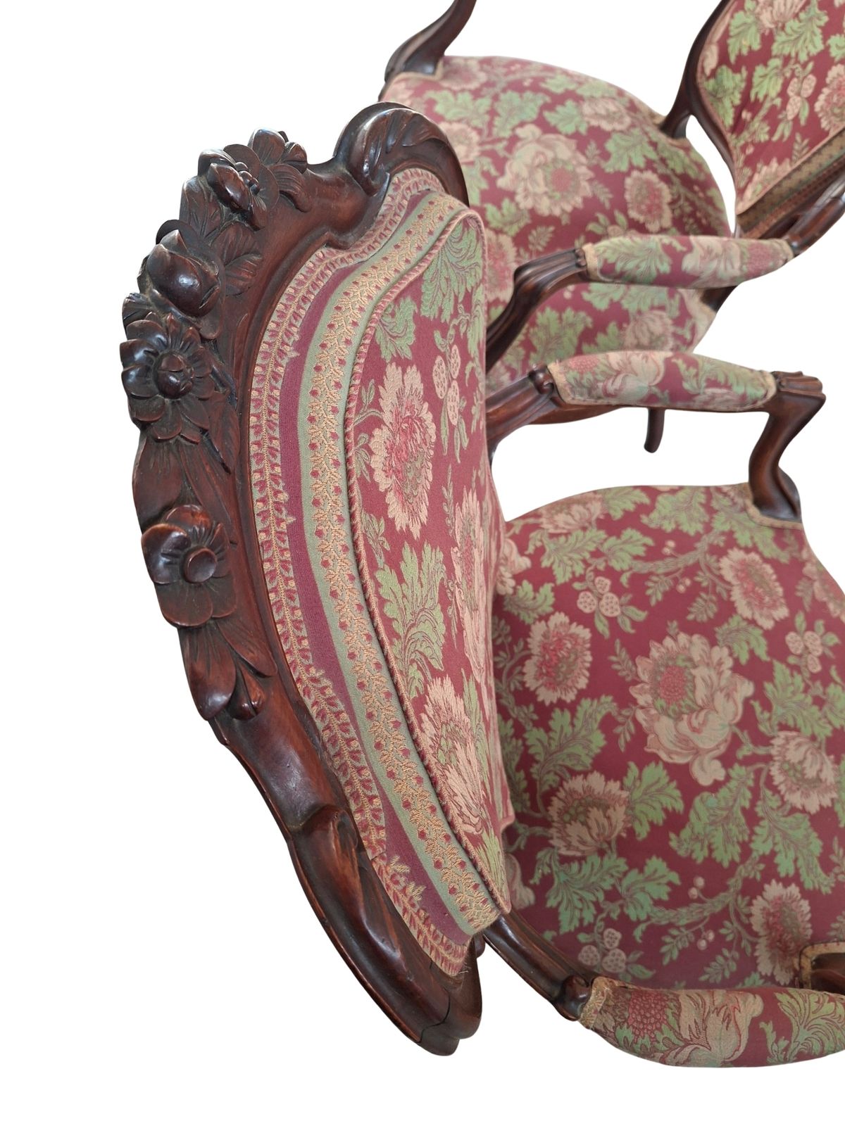 photo furniture Coppia Di Poltrone D'epoca   Stile Luigi XV (Anni '60) In Pregiato Ciliegio