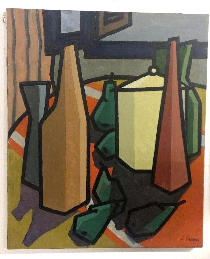 Franco Prayer Still Life Oil Painting (1924) 60x50 Cm photo furniture