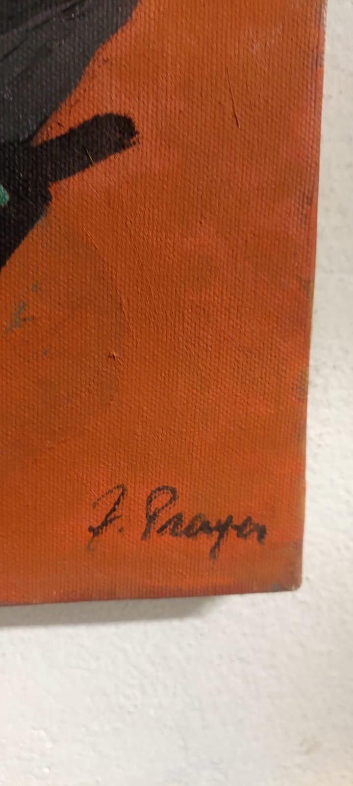 Franco Prayer Still Life Oil Painting (1924) 60x50 Cm photo 206.0