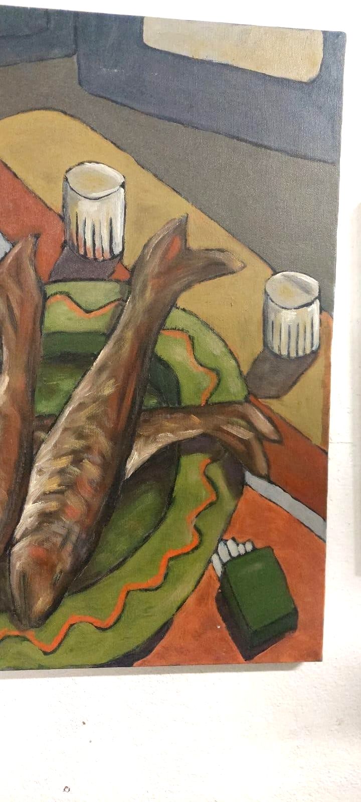 Franco Prayer Still Life Oil Painting (1924) 60x50 Cm photo furniture