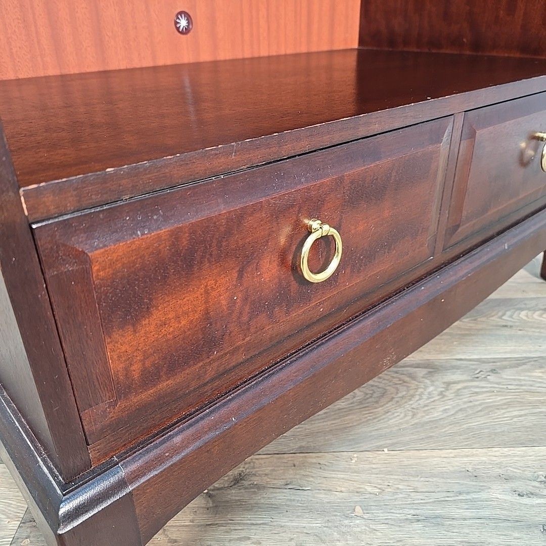 Stag Minstrel Tv Unit Media Cabinet Mahogany 2 Drawer Vintage Retro Table photo 130.0