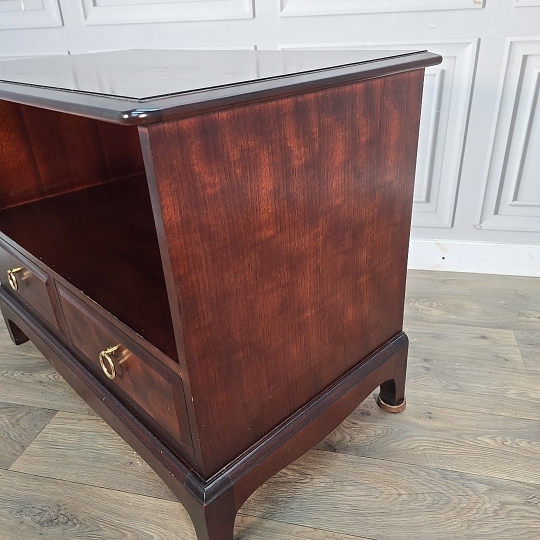photo buy Stag Minstrel Tv Unit Media Cabinet Mahogany 2 Drawer Vintage Retro Table