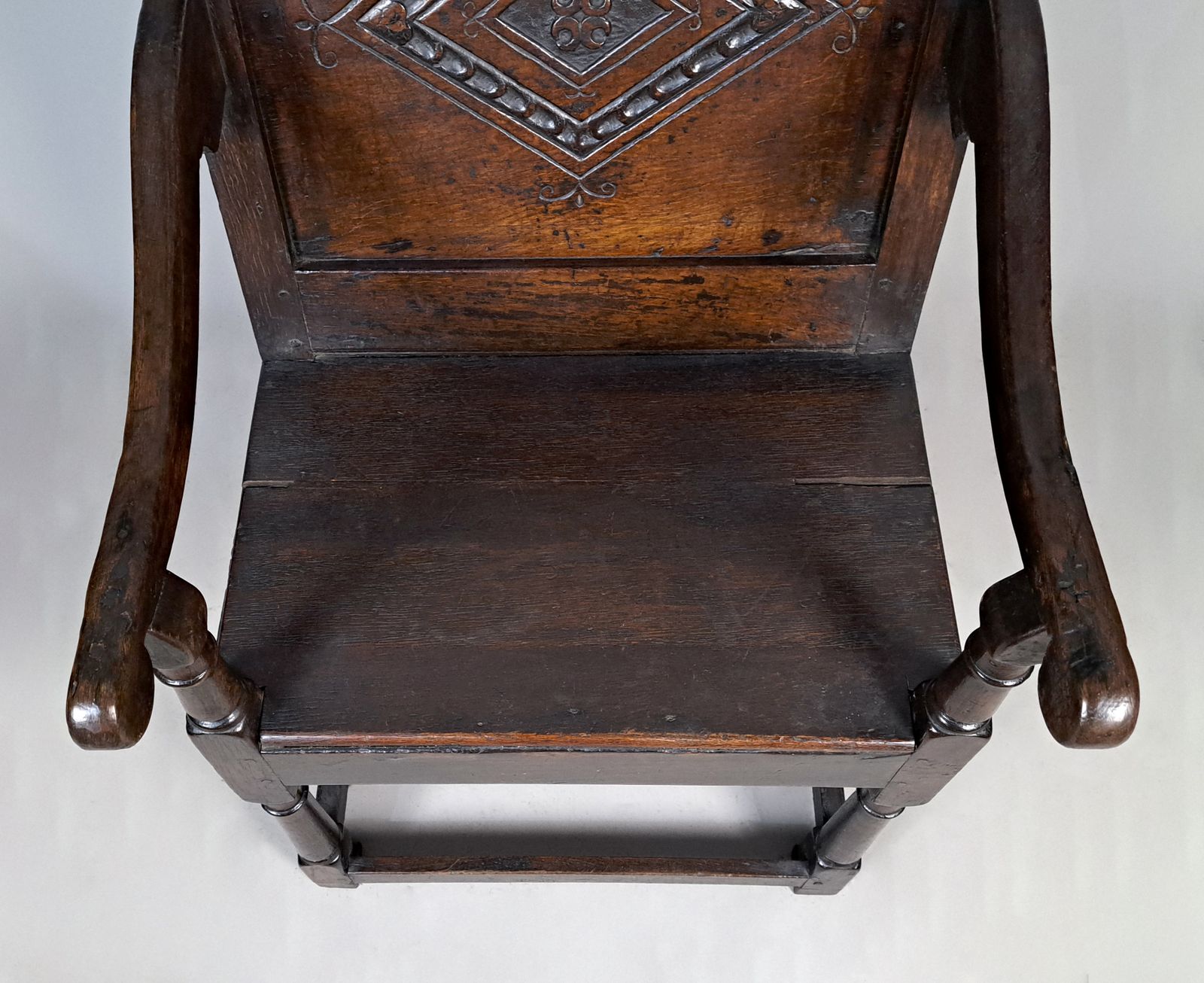 English Oak Yorkshire Wainscot Armchair C. 1635 photo Furniture