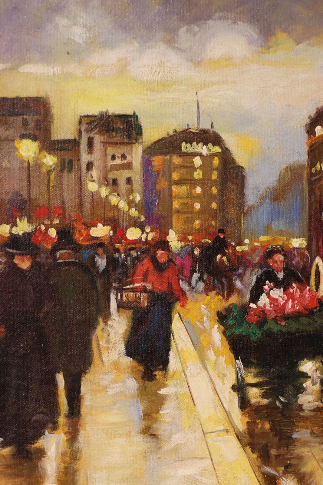 Paris Street Scene With The Pont Neuf – Oil On Canvas By Merio Ameglio photo 2243.0