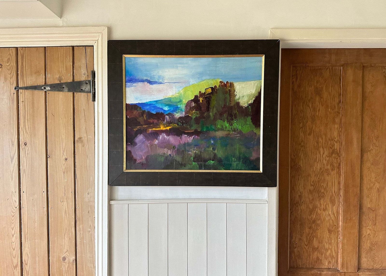 Contemporary Landscape Oil Painting photo vintage