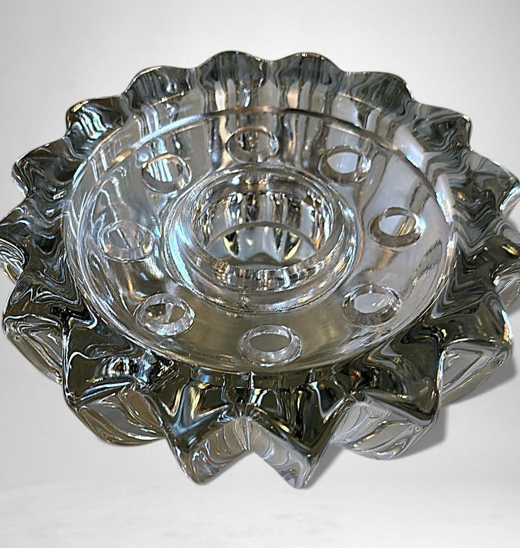 Art Deco Pierre D’avesn Flower Holder / Glass Bowl photo vinterior