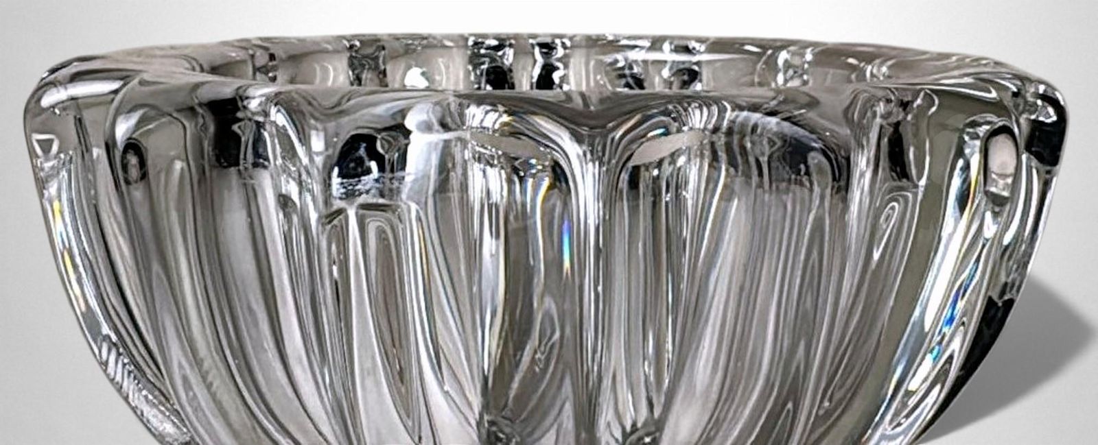 photo vinterior Art Deco Pierre D’avesn Flower Holder / Glass Bowl