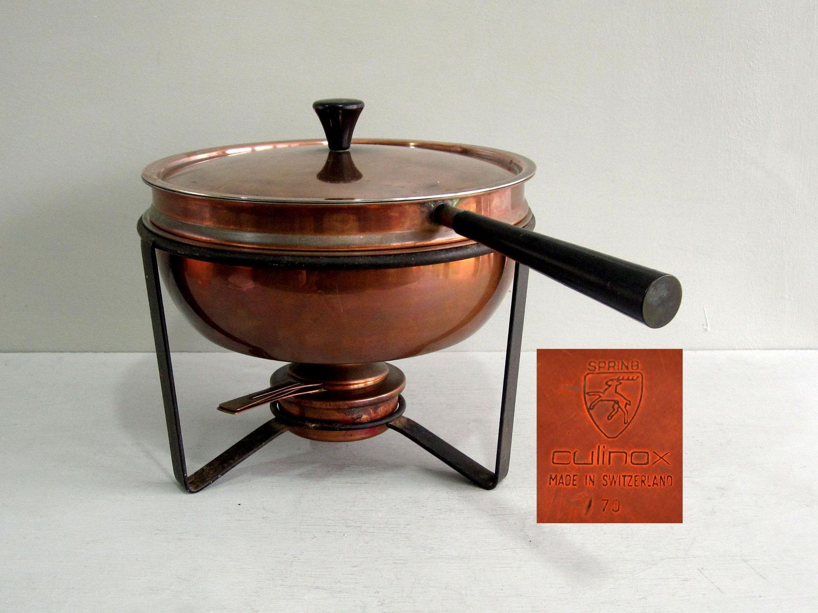 Swiss Fondue Set Or Warmer With Large Bowl And Pan photo for sale