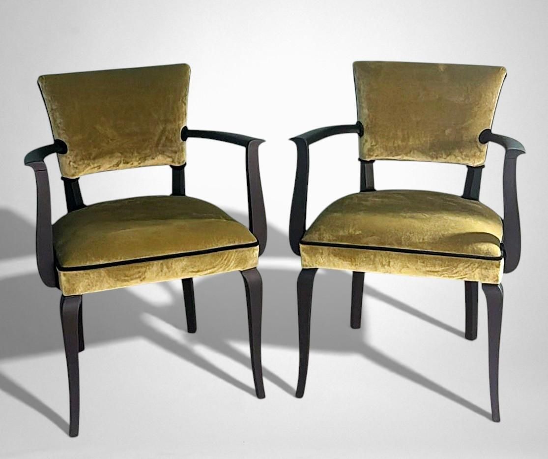 Art Decò Pair Of French “Bridge” Chairs photo furniture
