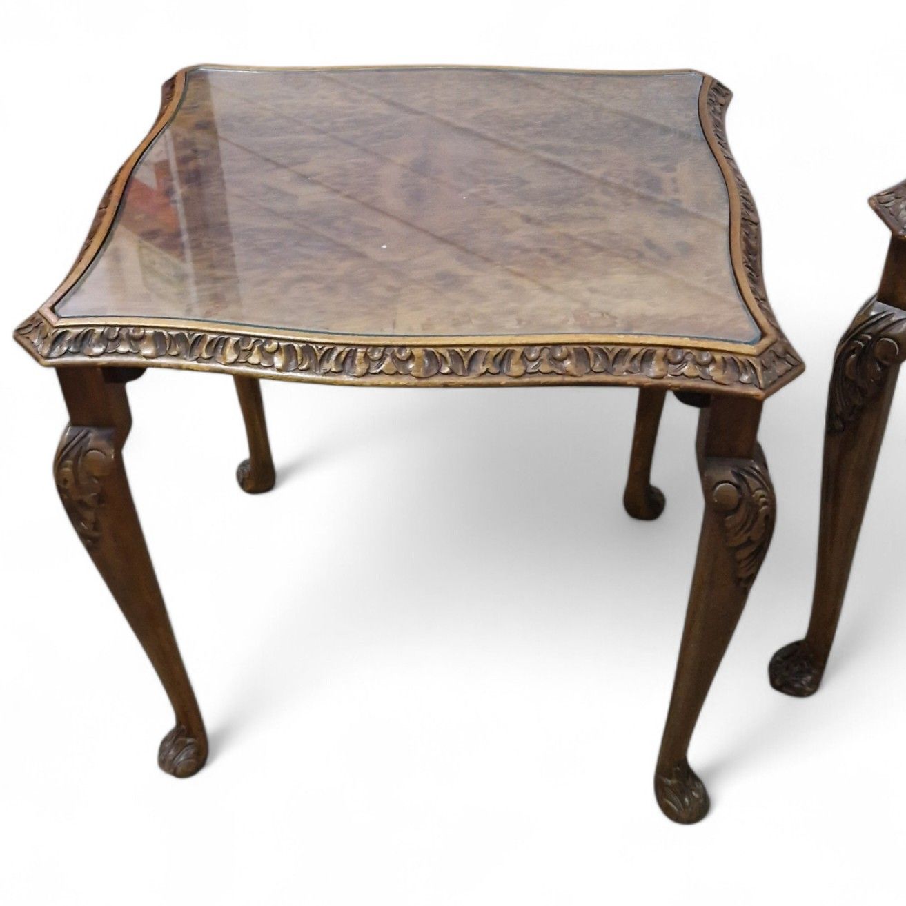photo for sale Carved Nest Of 3 Side Tables – Antique Style Occasional Tables Nesting Tables