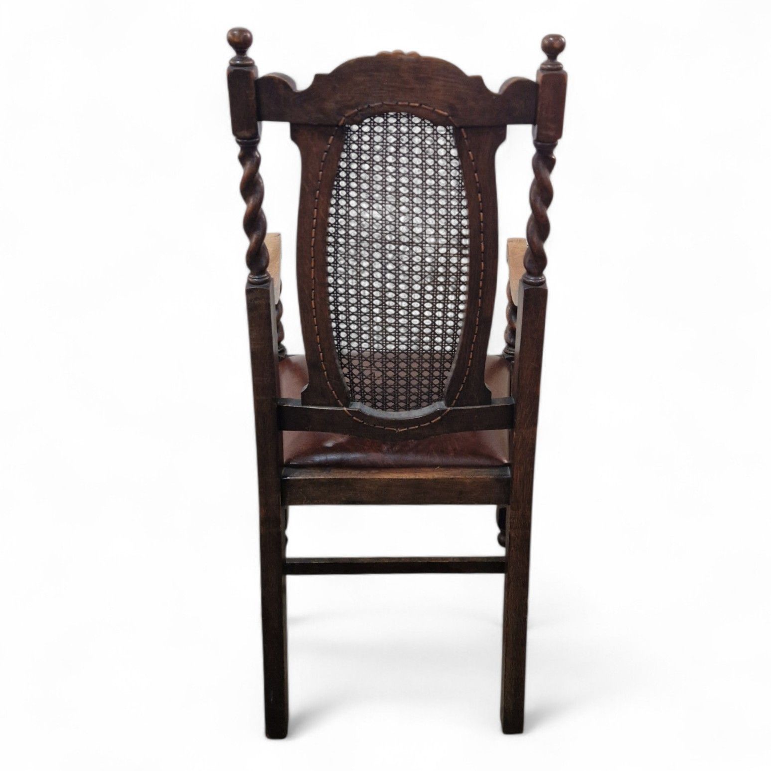photo buy Antique Carved Oak Barley Spiral Twist Carver Chair Carved Farmhouse Armchair