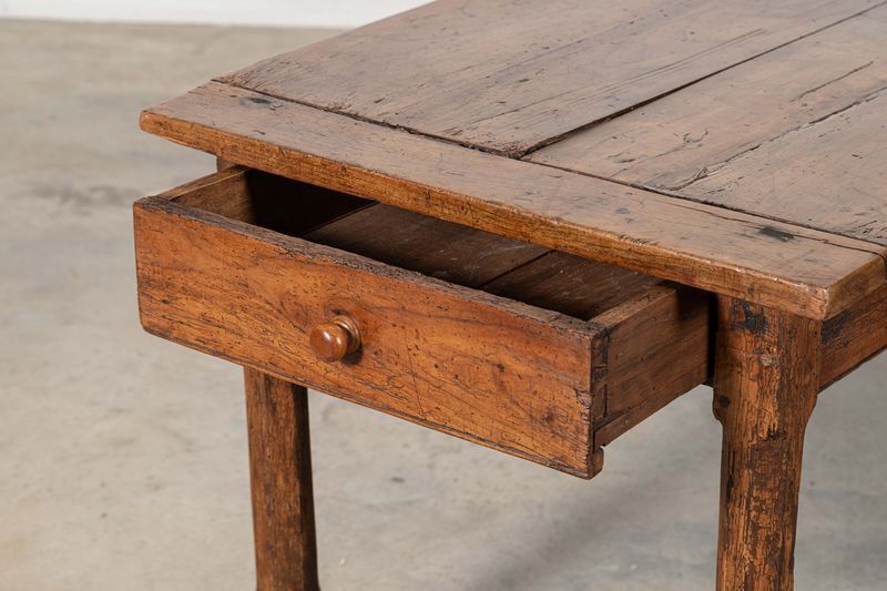 photo buy Large 19thc French Elm & Fruitwood Farmhouse Table