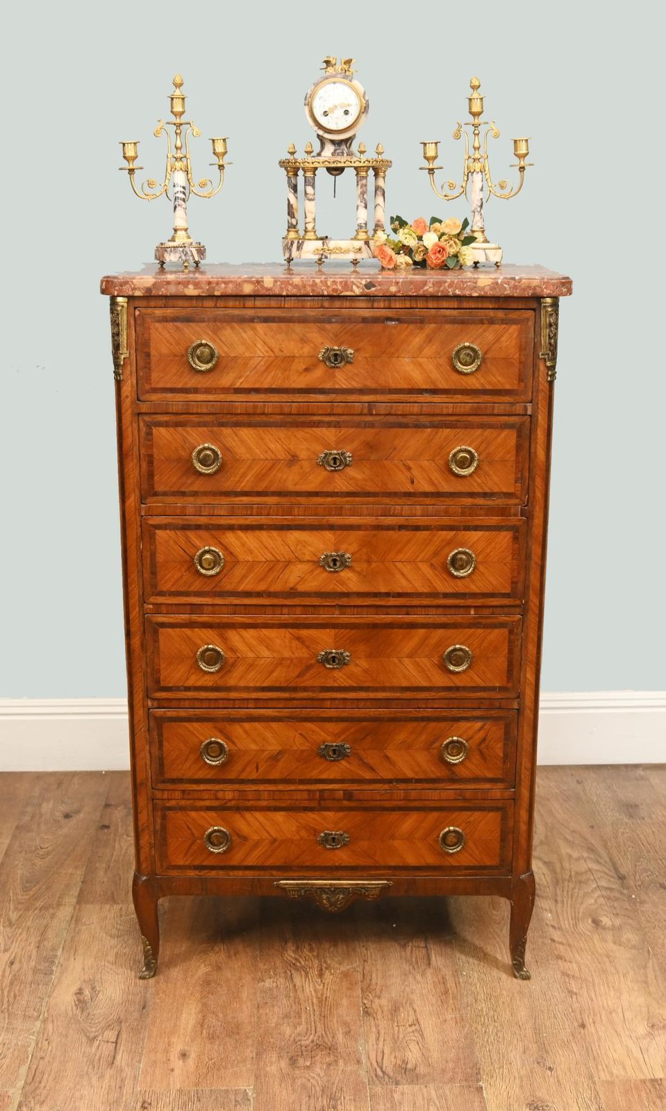 French Louis XVI Chest Drawers Tall Boy Commode photo Furniture