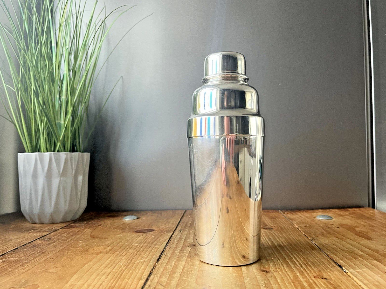 Antique Art Deco Christofle Cocktail Shaker / Citrus Juicer Press Silver Plated photo for sale