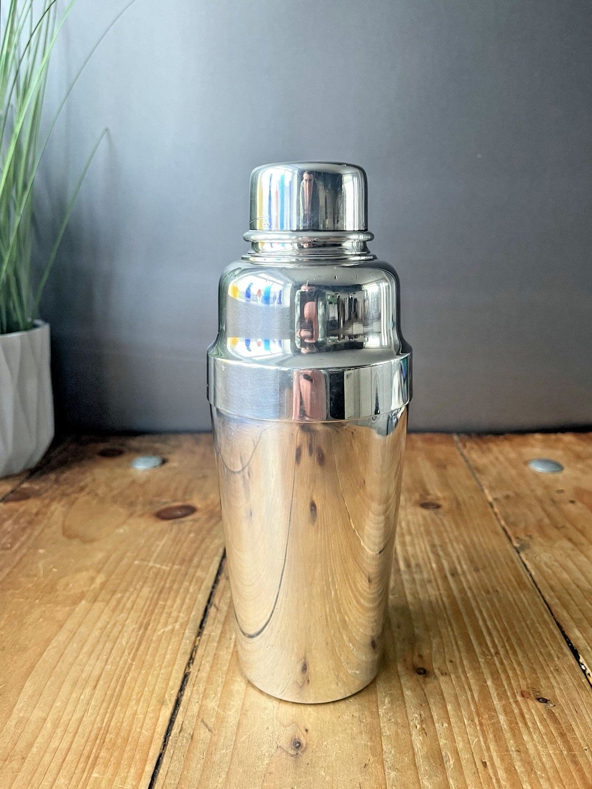 photo vinterior Antique Art Deco Christofle Cocktail Shaker / Citrus Juicer Press Silver Plated