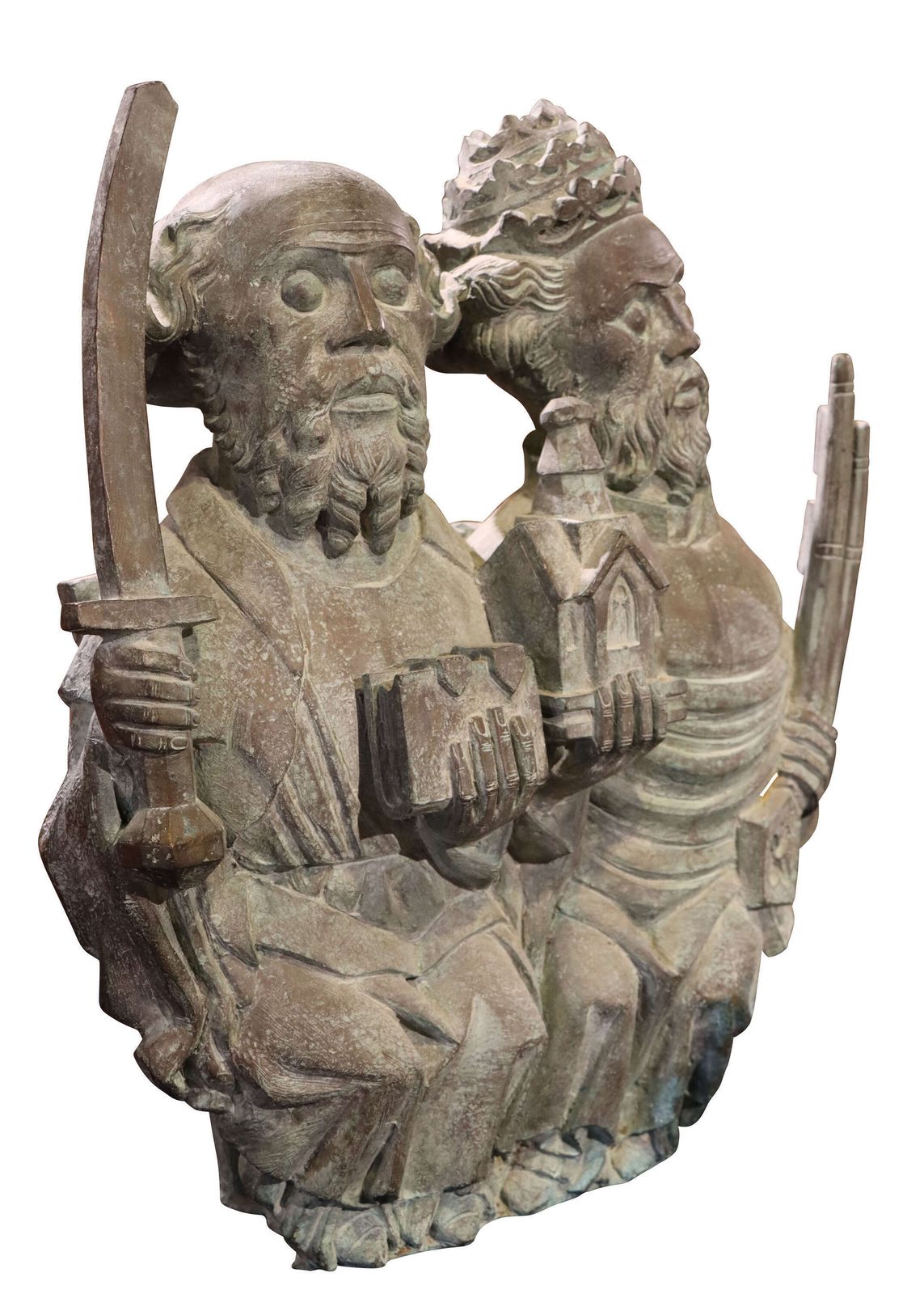 James Butler Ra (1931–2022) – Large Bronze Of St Peter And St Paul, York Minster Edition photo furniture