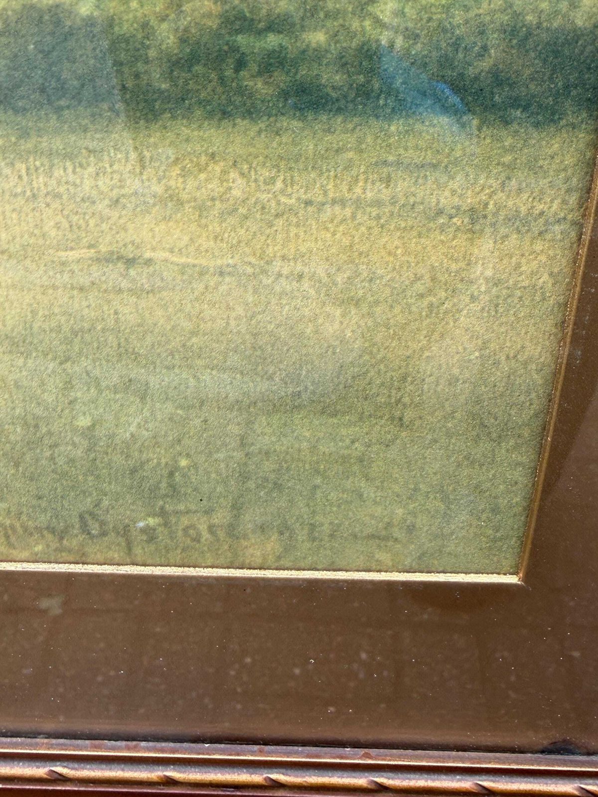 1900s Tranquil English Pastoral Landscape Print Near Little Marlow, Buckinghamshire Scene photo 104.0