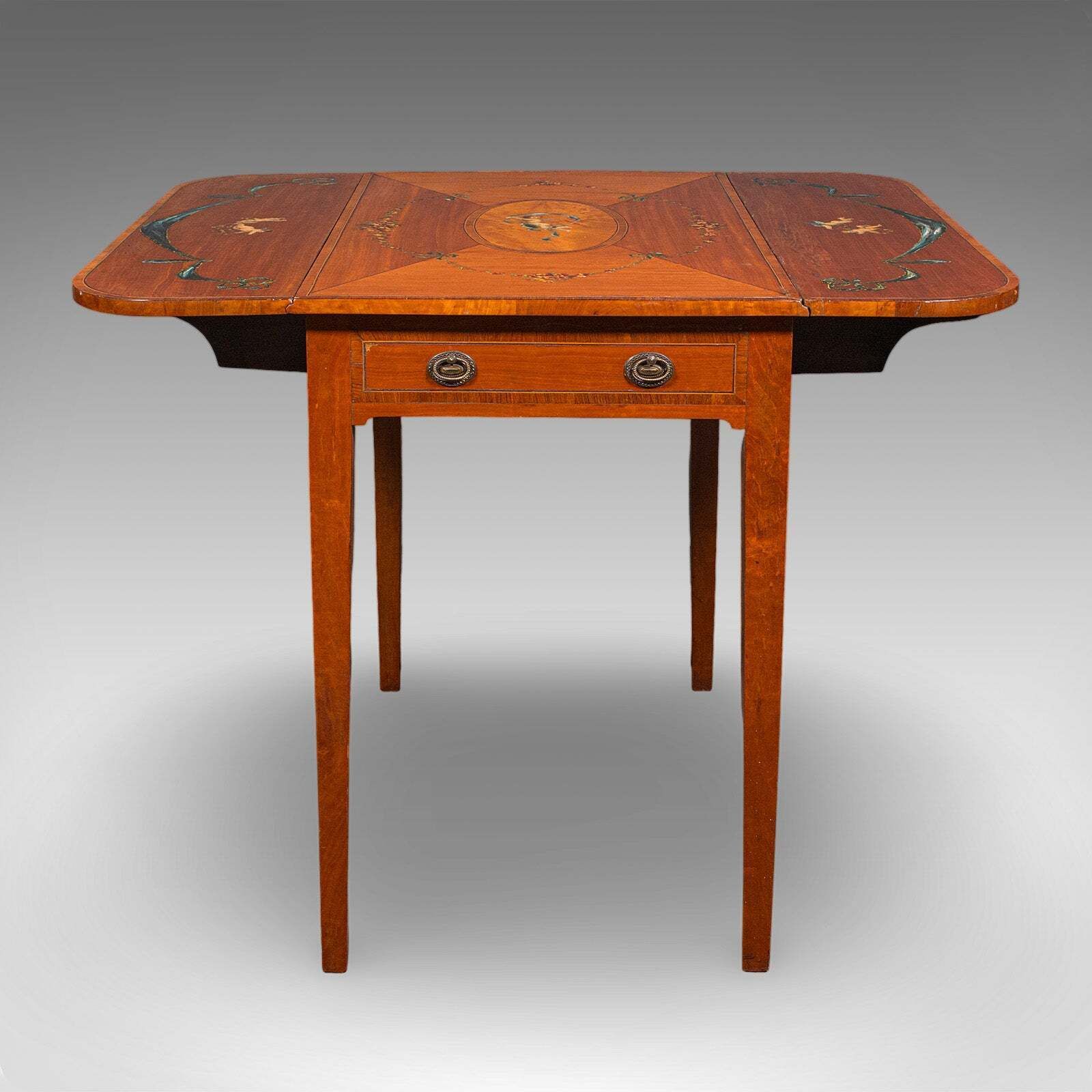Antique Pembroke Table, English, Satinwood, Drop Leaf, Occasional, Tea, Regency photo Furniture