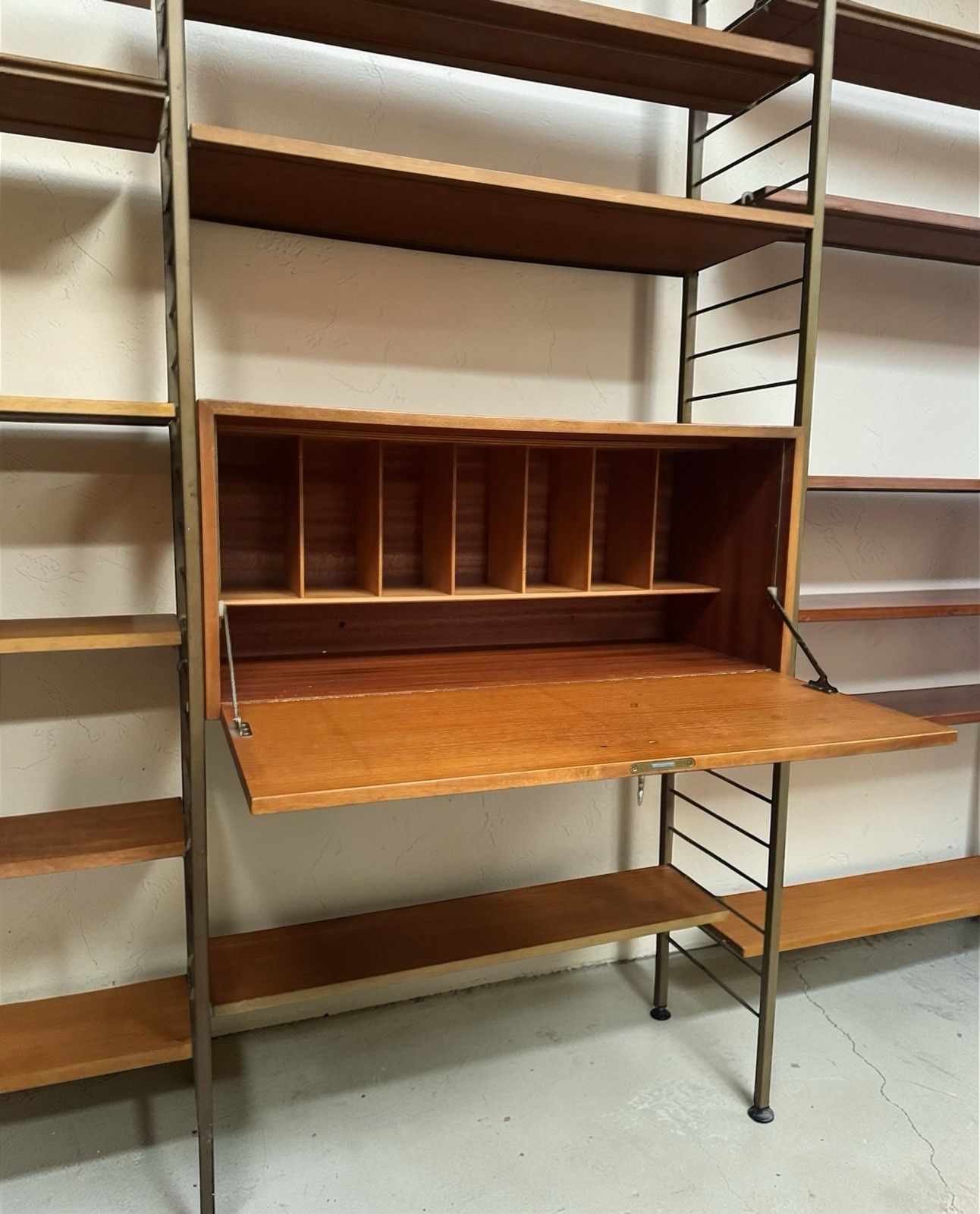 Staples Teak Ladderax Mid Century Retro C1960s Superior Quality Three Bay photo furniture